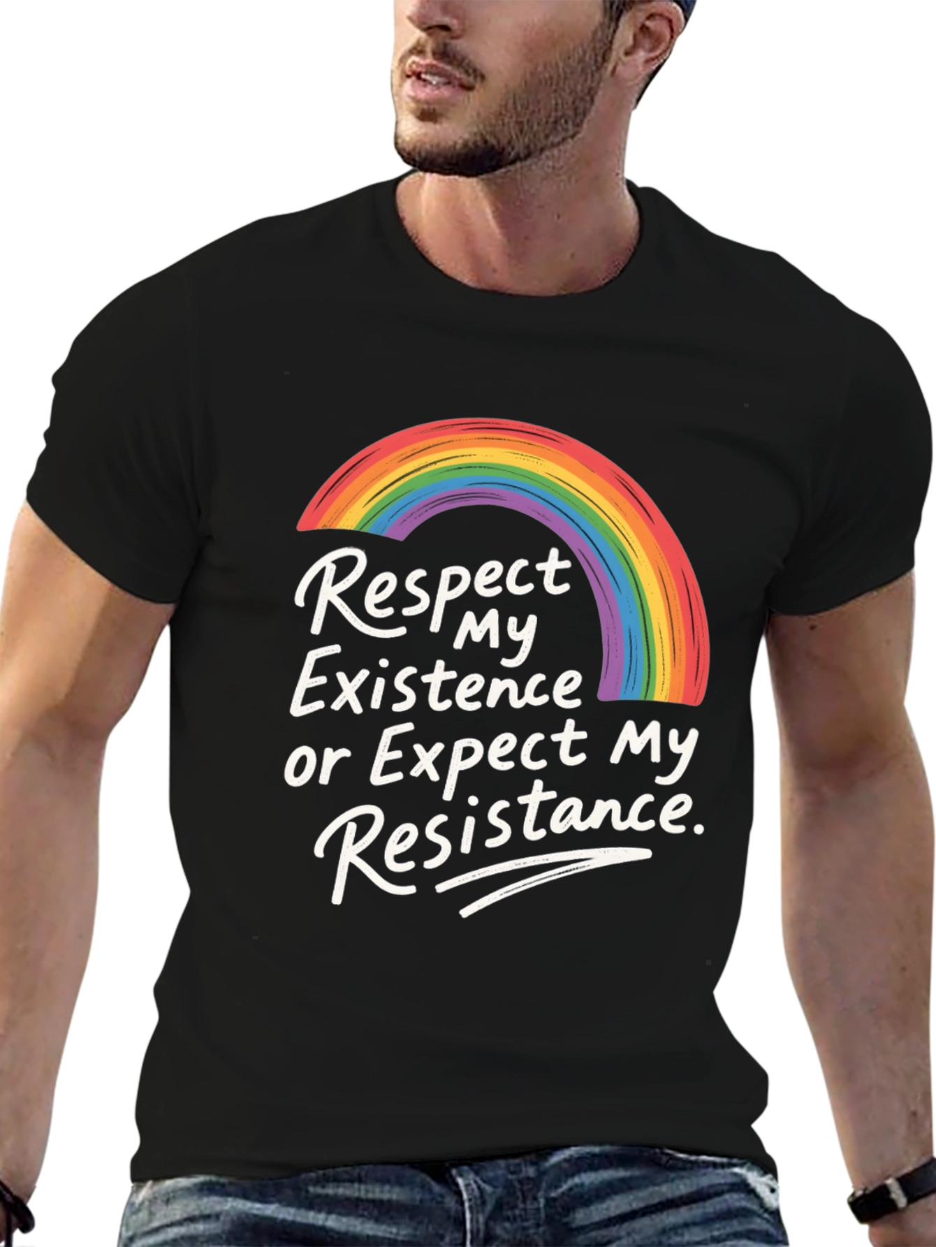 Rainbow Pride Respect Existence T-Shirt