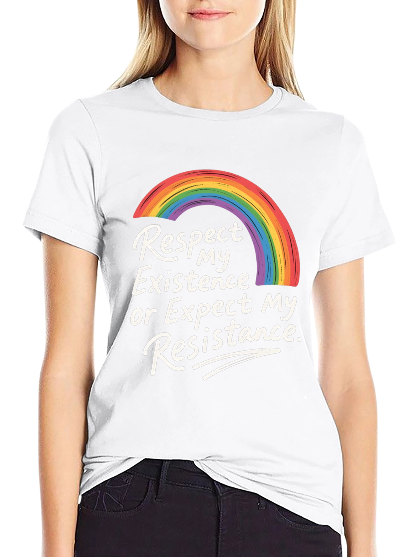 Rainbow Pride Respect Existence T-Shirt