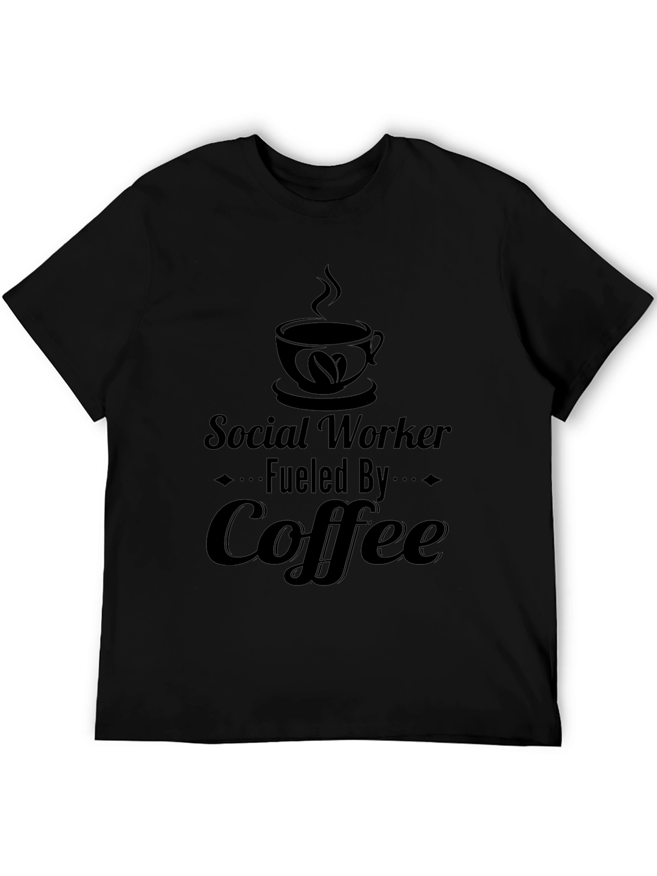 Social Worker Fueled By Coffee Graphic T-Shirt