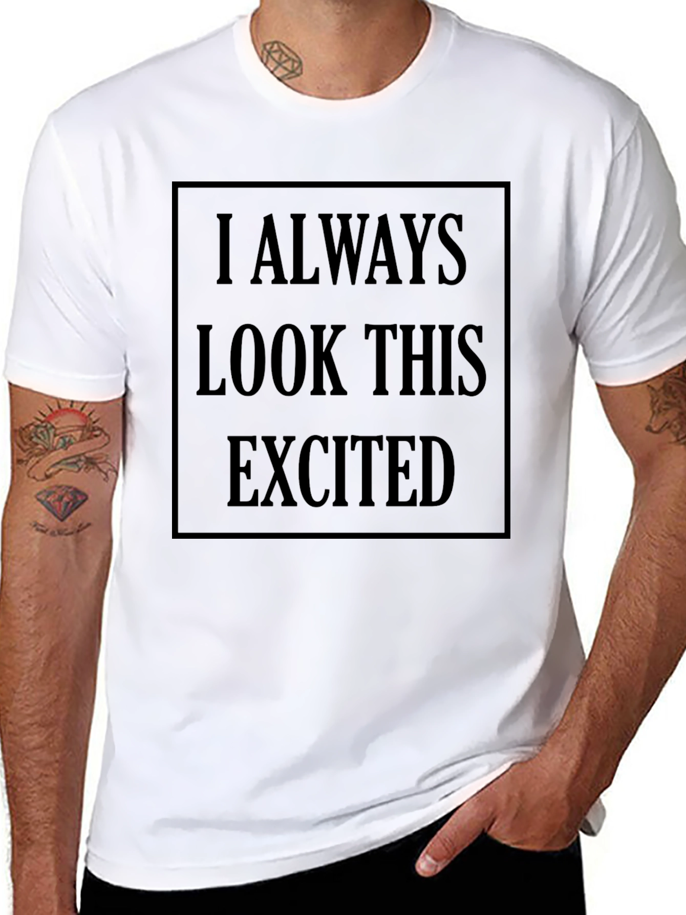 Always Excited Graphic Tee - Black