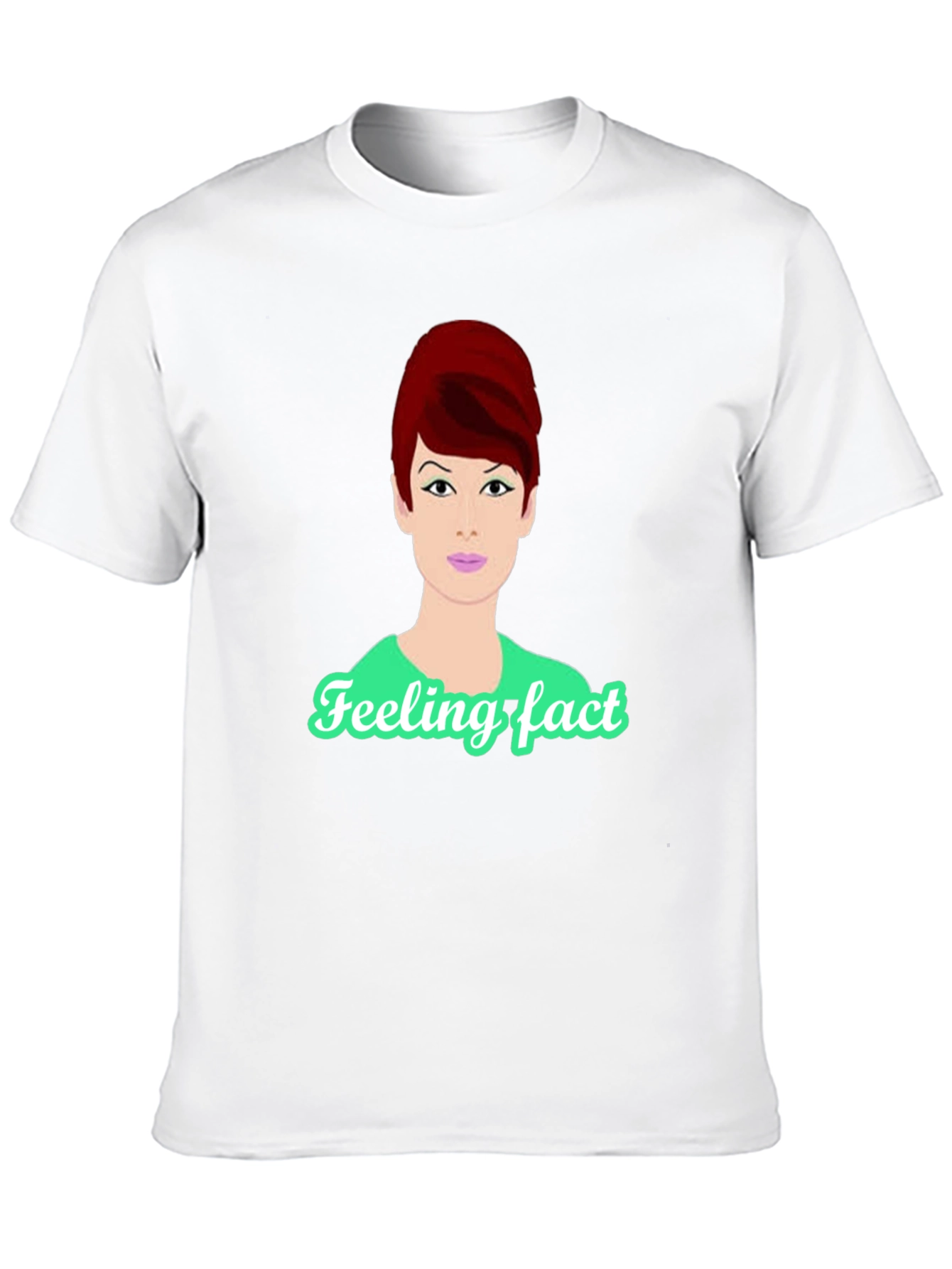 Retro Style T-Shirt with Cartoon Audrey Hepburn Design