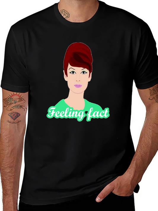 Retro Style T-Shirt with Cartoon Audrey Hepburn Design