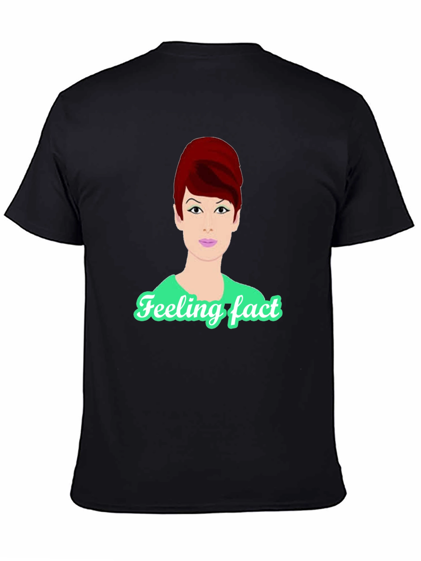 Retro Style T-Shirt with Cartoon Audrey Hepburn Design