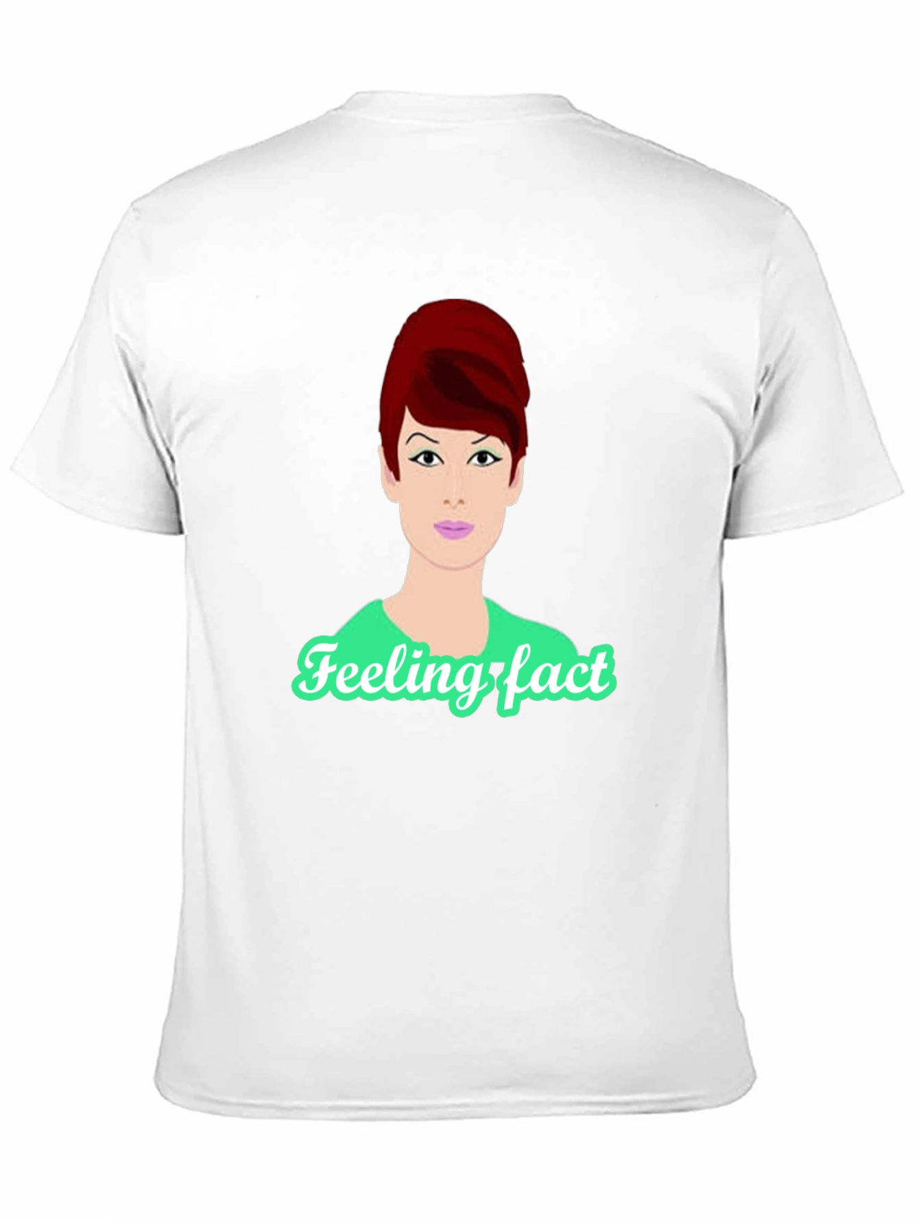 Retro Style T-Shirt with Cartoon Audrey Hepburn Design