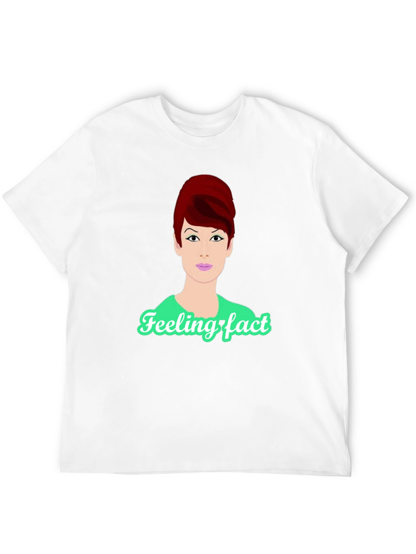 Retro Style T-Shirt with Cartoon Audrey Hepburn Design