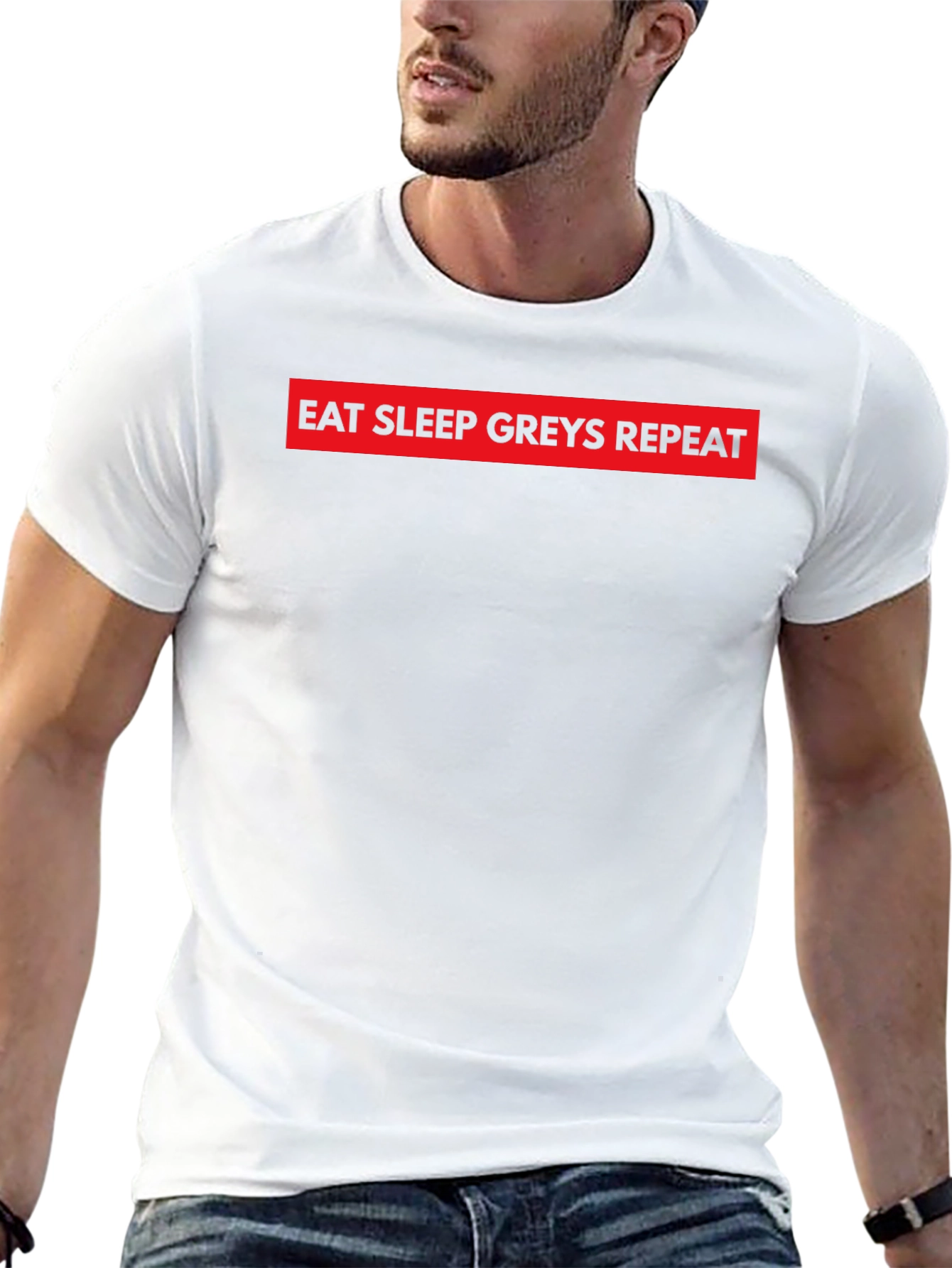 Eat Sleep Greys Repeat Black T-Shirt