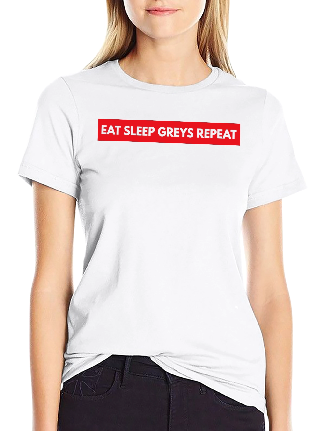 Eat Sleep Greys Repeat Black T-Shirt