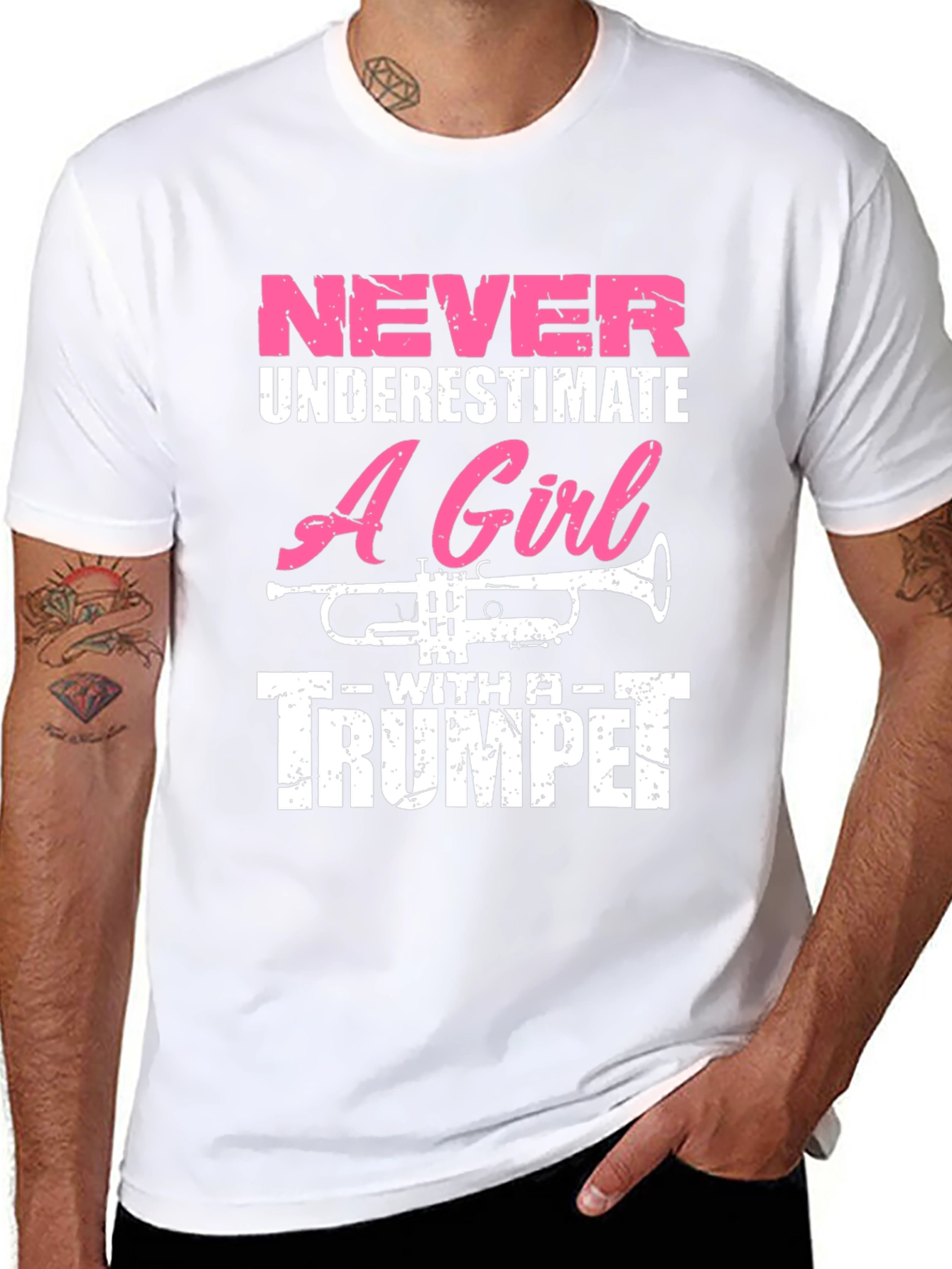 Never Underestimate Trumpet Girl T-Shirt