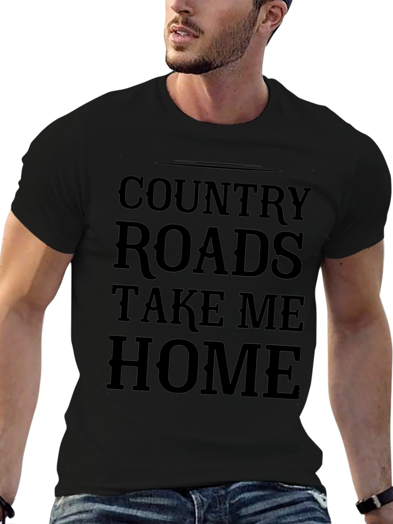 Country Roads T-Shirt - Take Me Home Black Tee