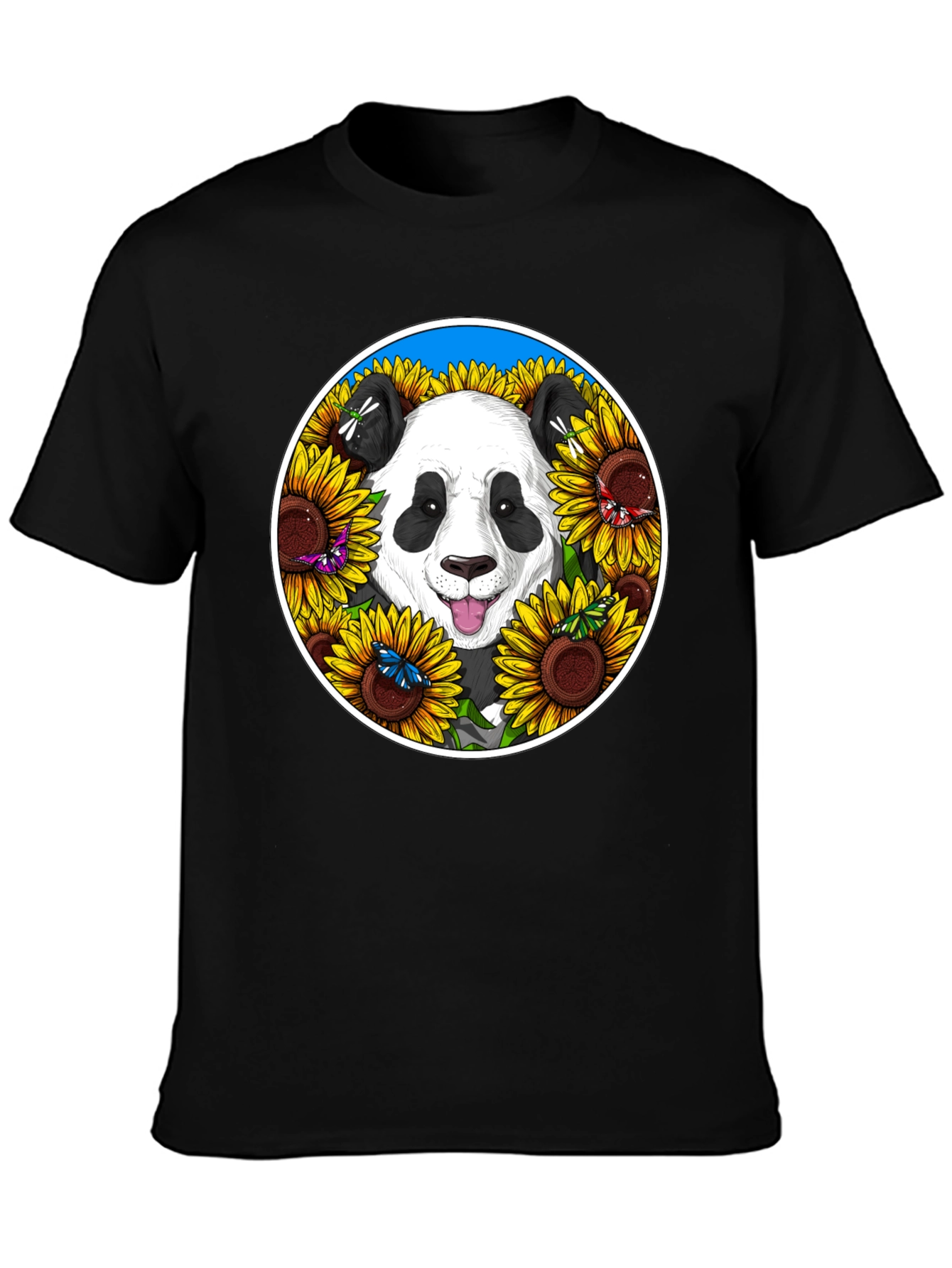 Panda & Sunflower Graphic Tee