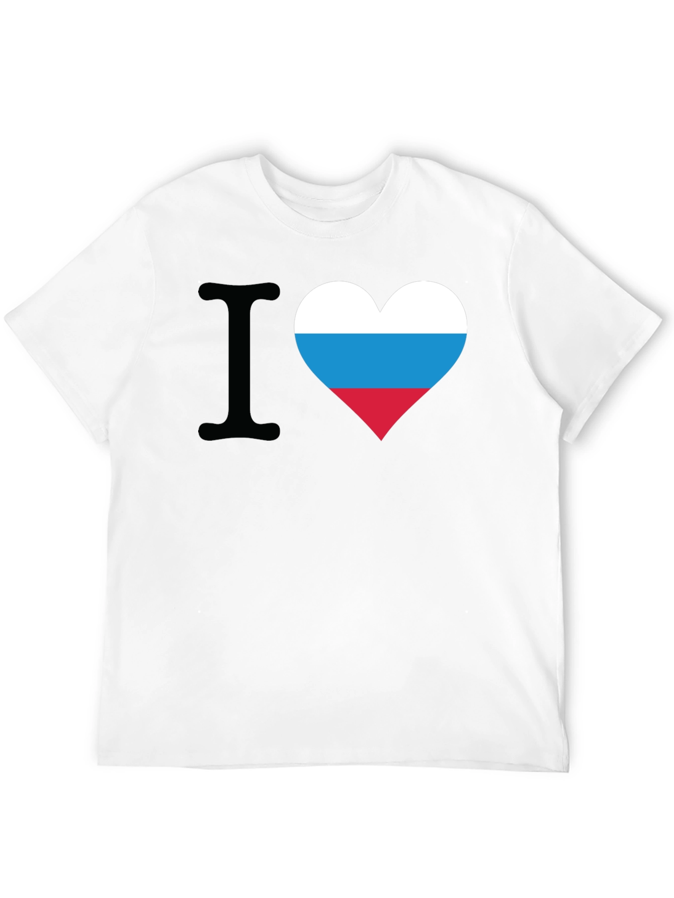 I Love Russia Flag Heart T-Shirt