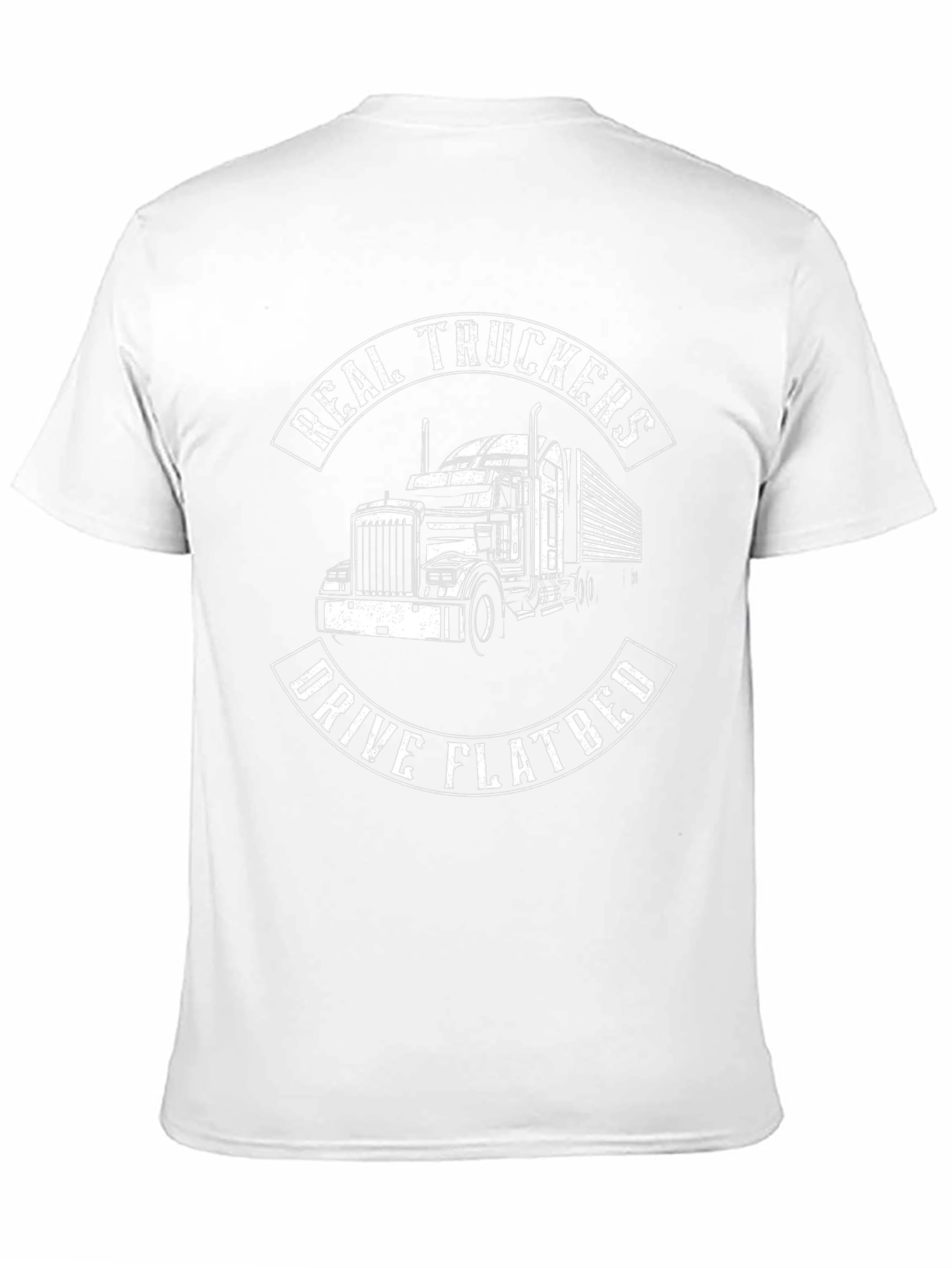 Real Truckers Drive Flatbed Black T-Shirt