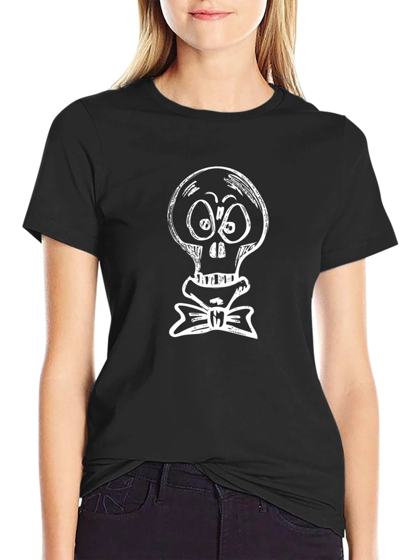 Skull Bow Tie T-Shirt - Mens Graphic Tee
