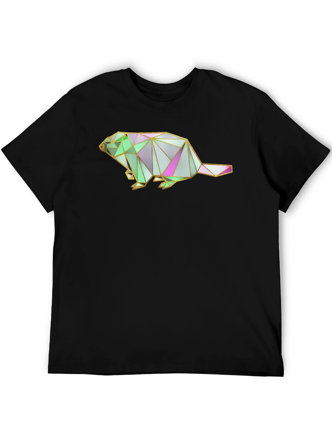 Geometric Beaver Graphic T-Shirt