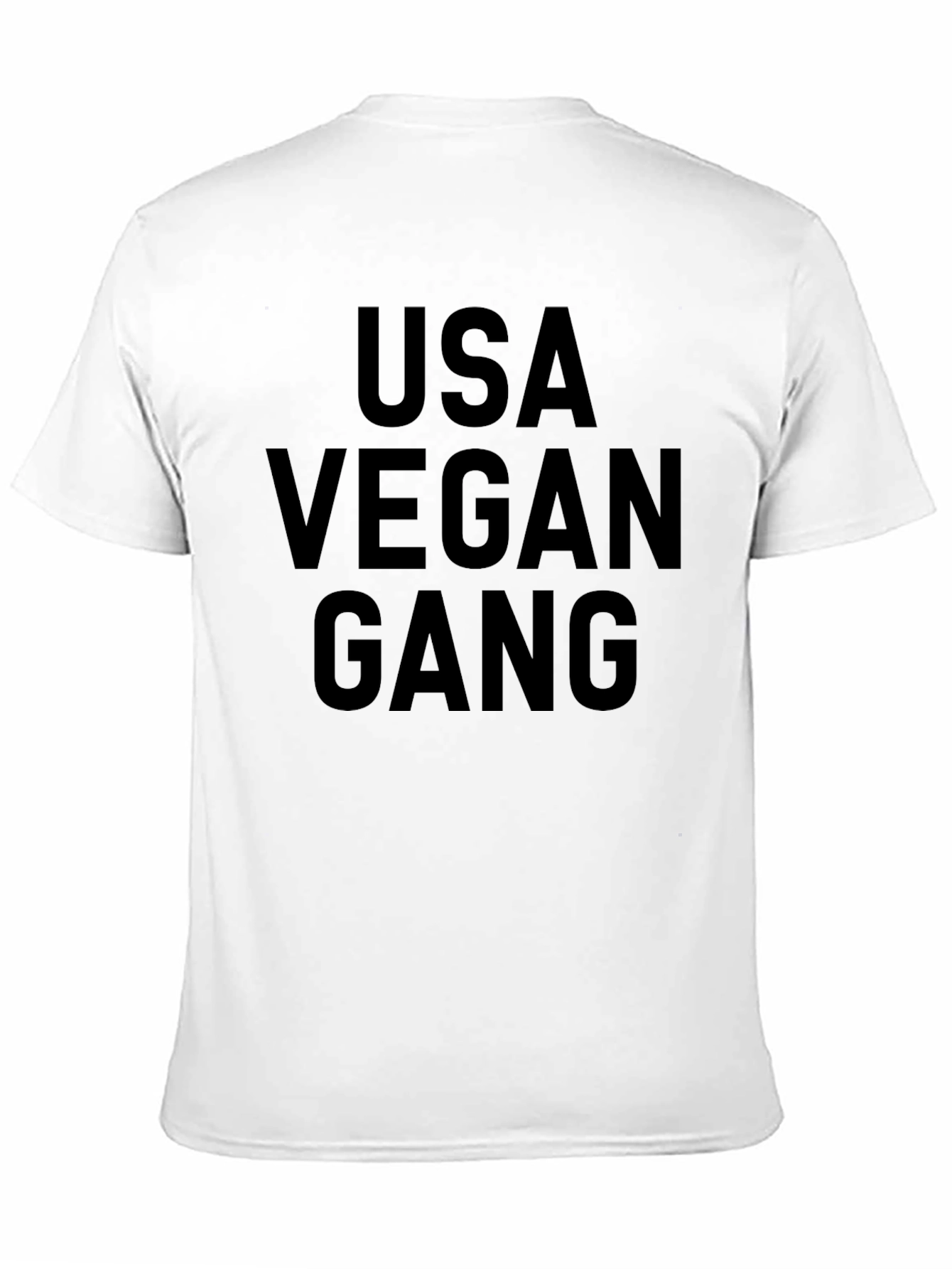 USA Vegan Gang Graphic Tee - Black Cotton
