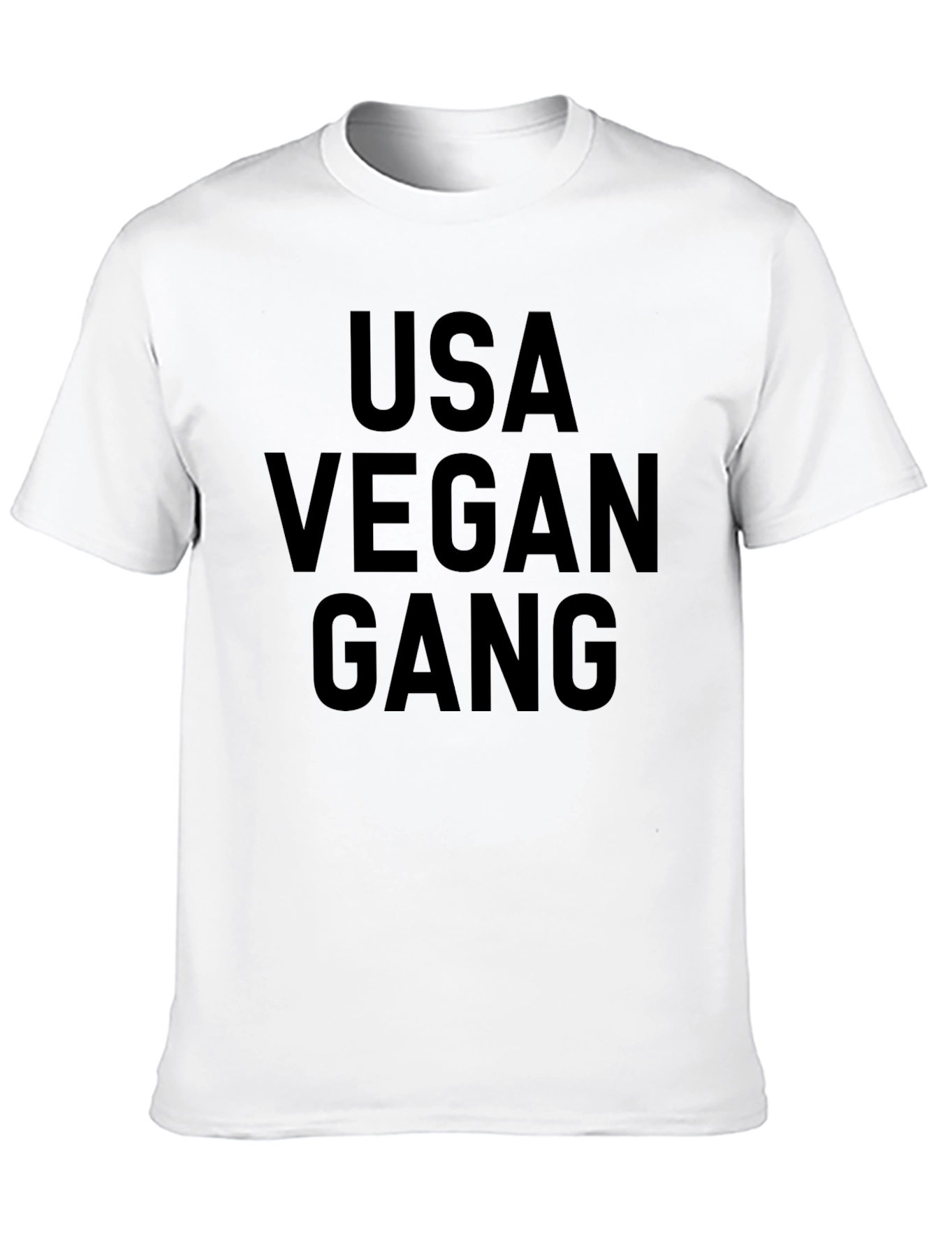 USA Vegan Gang Graphic Tee - Black Cotton
