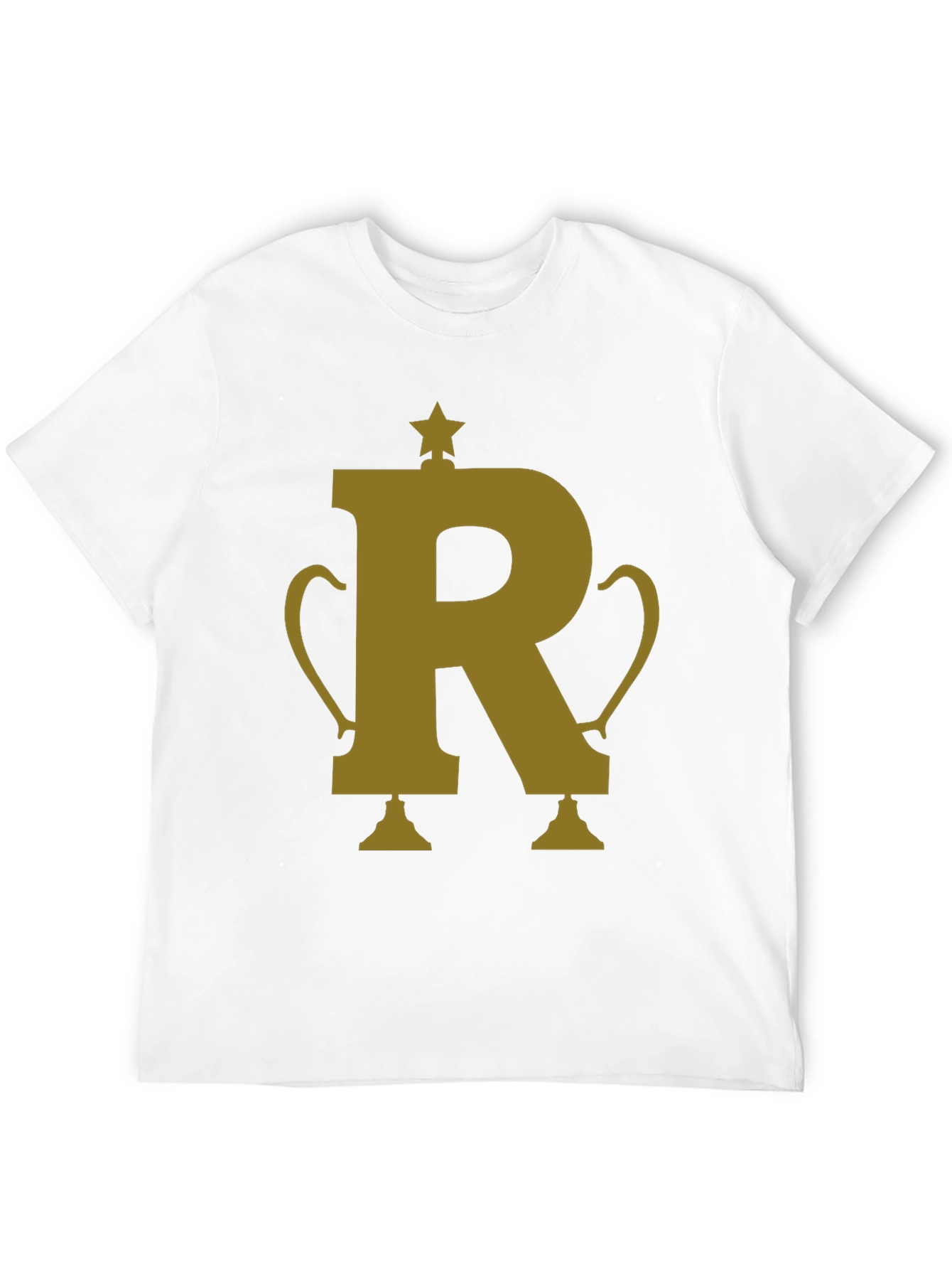 Golden R Trophy Graphic Tee - Black Cotton