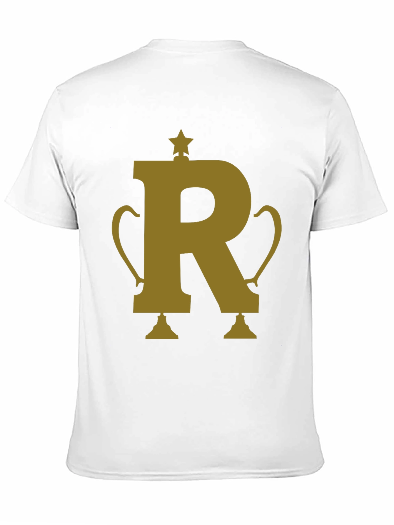 Golden R Trophy Graphic Tee - Black Cotton