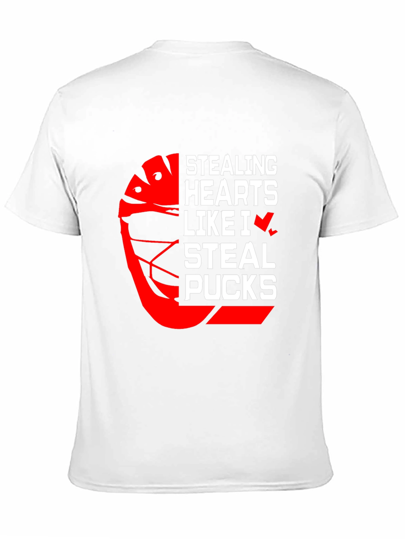 Stealing Hearts Hockey Graphic T-Shirt - Black