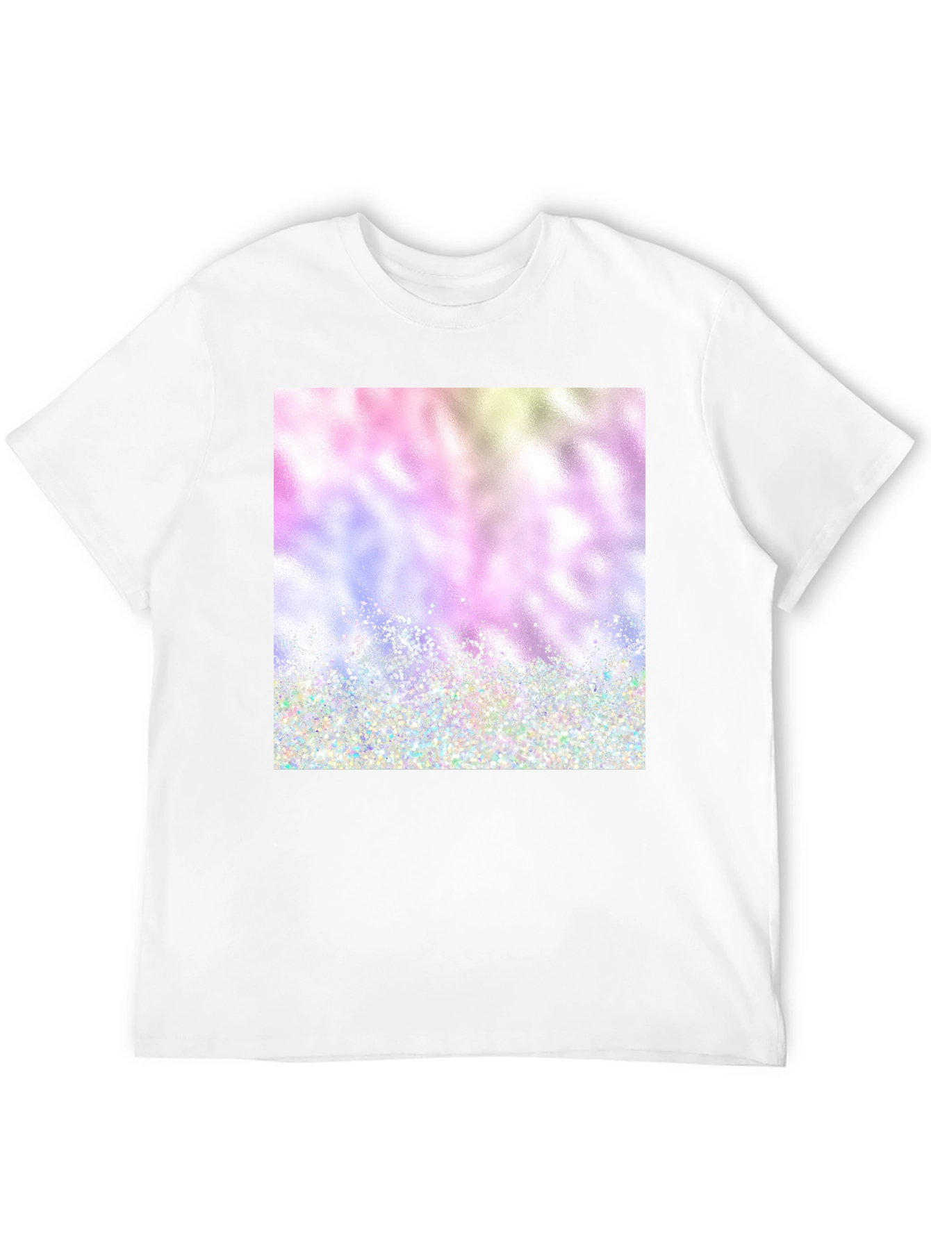 Rainbow Glitter Graphic Tee - Soft Style