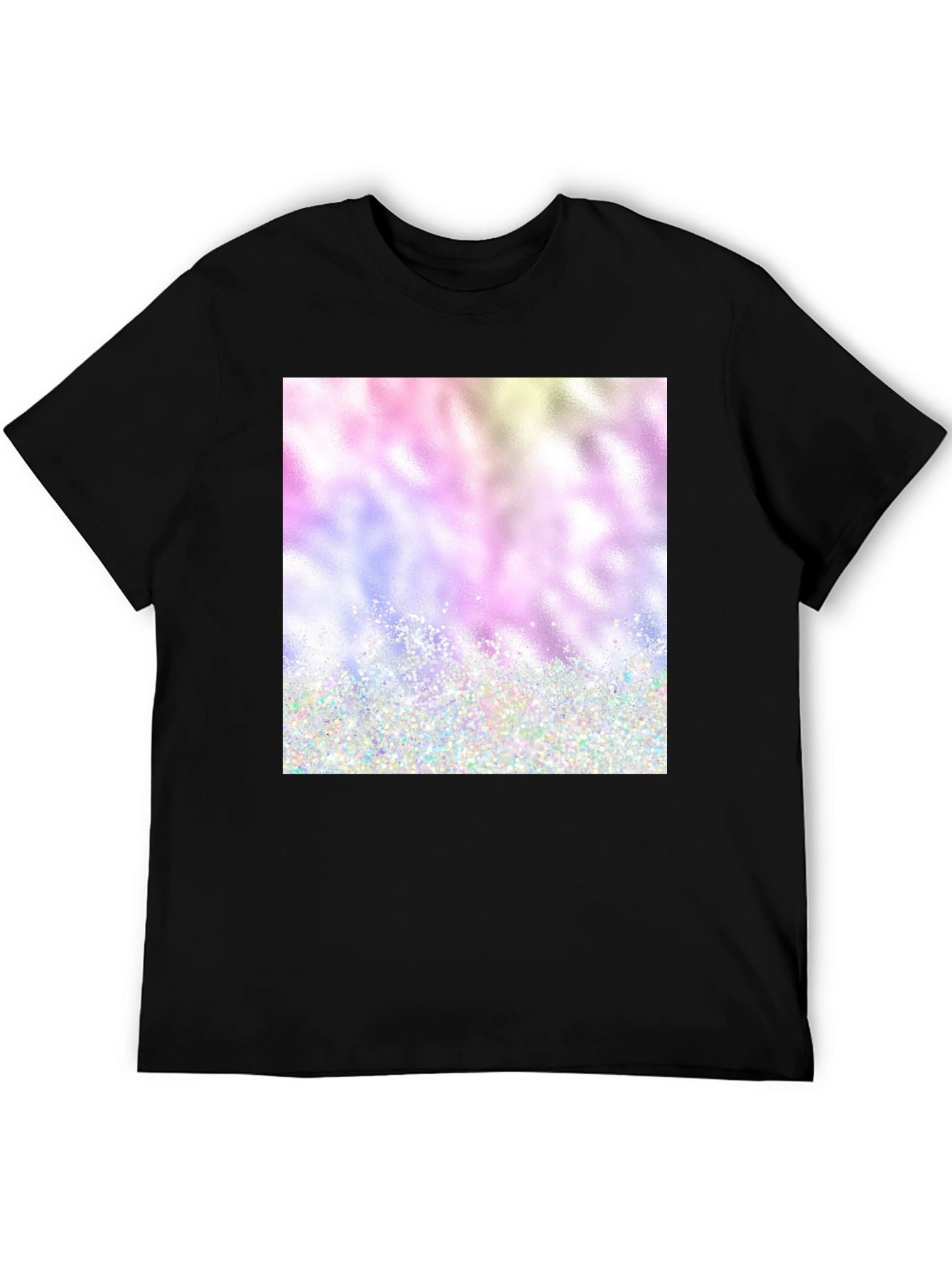 Rainbow Glitter Graphic Tee - Soft Style