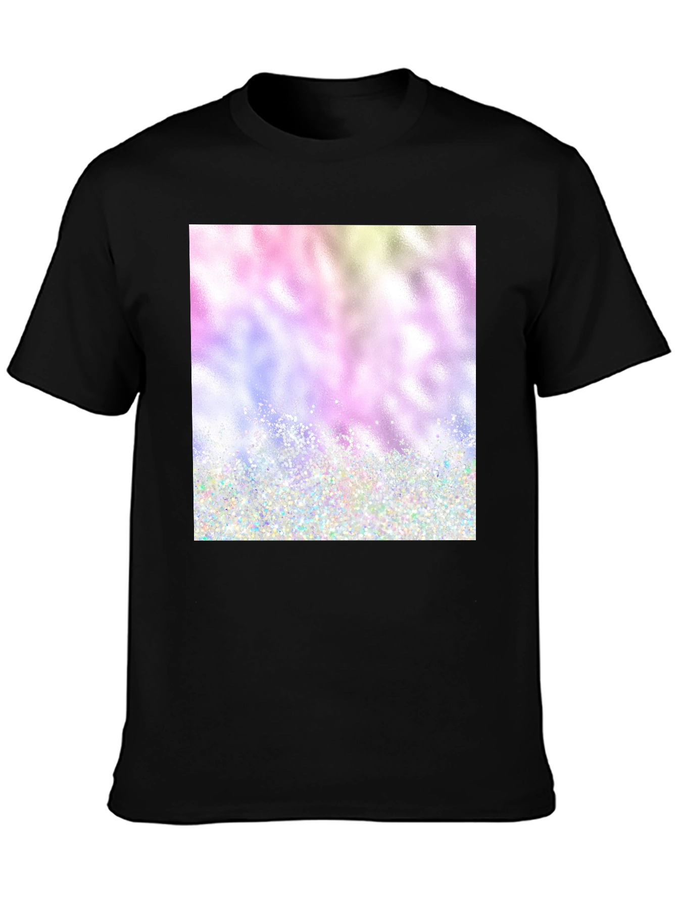 Rainbow Glitter Graphic Tee - Soft Style