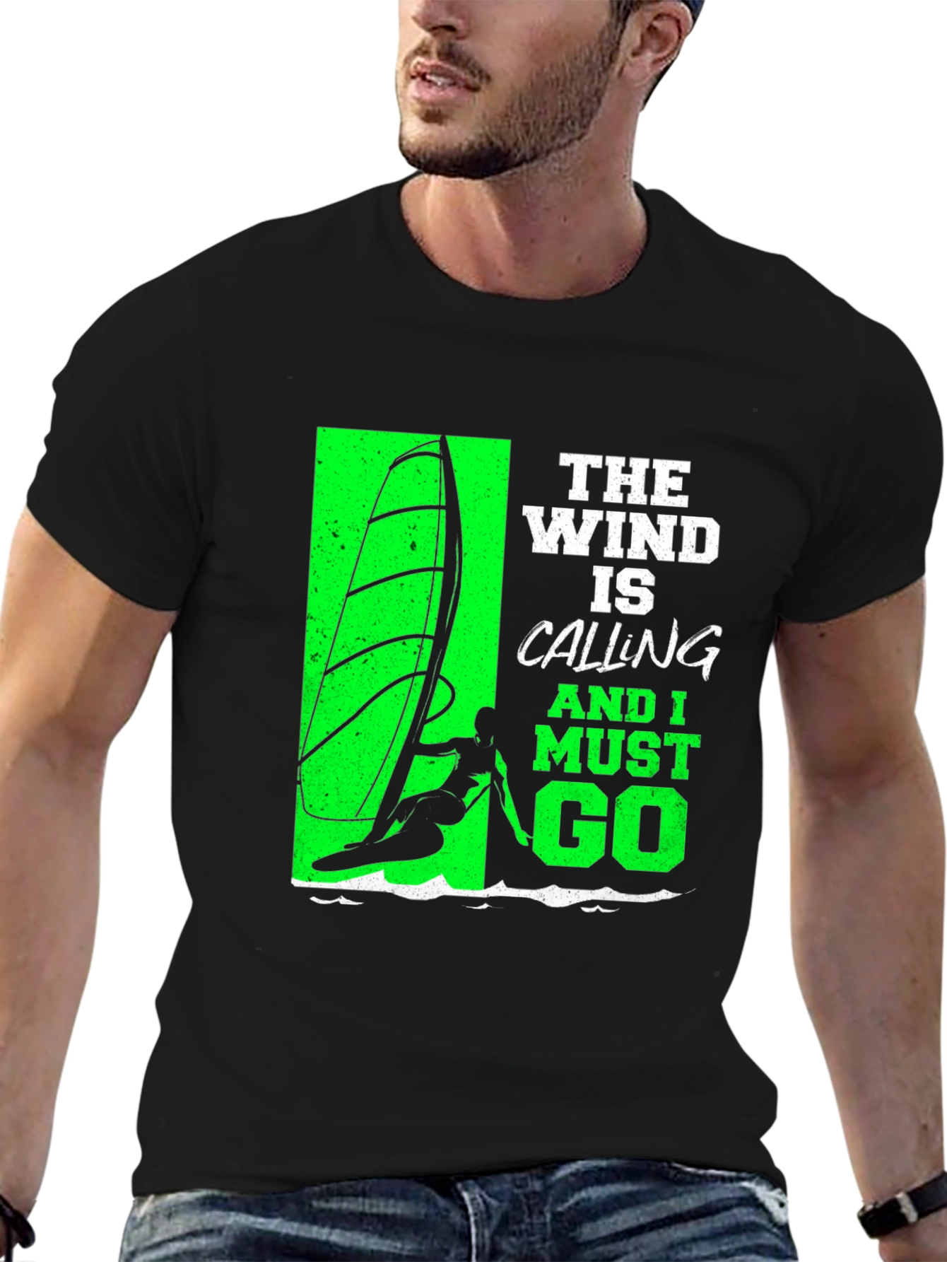 Wind Is Calling T-Shirt - Surfing Tee