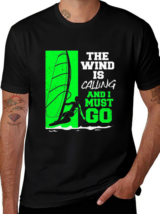 Wind Is Calling T-Shirt - Surfing Tee