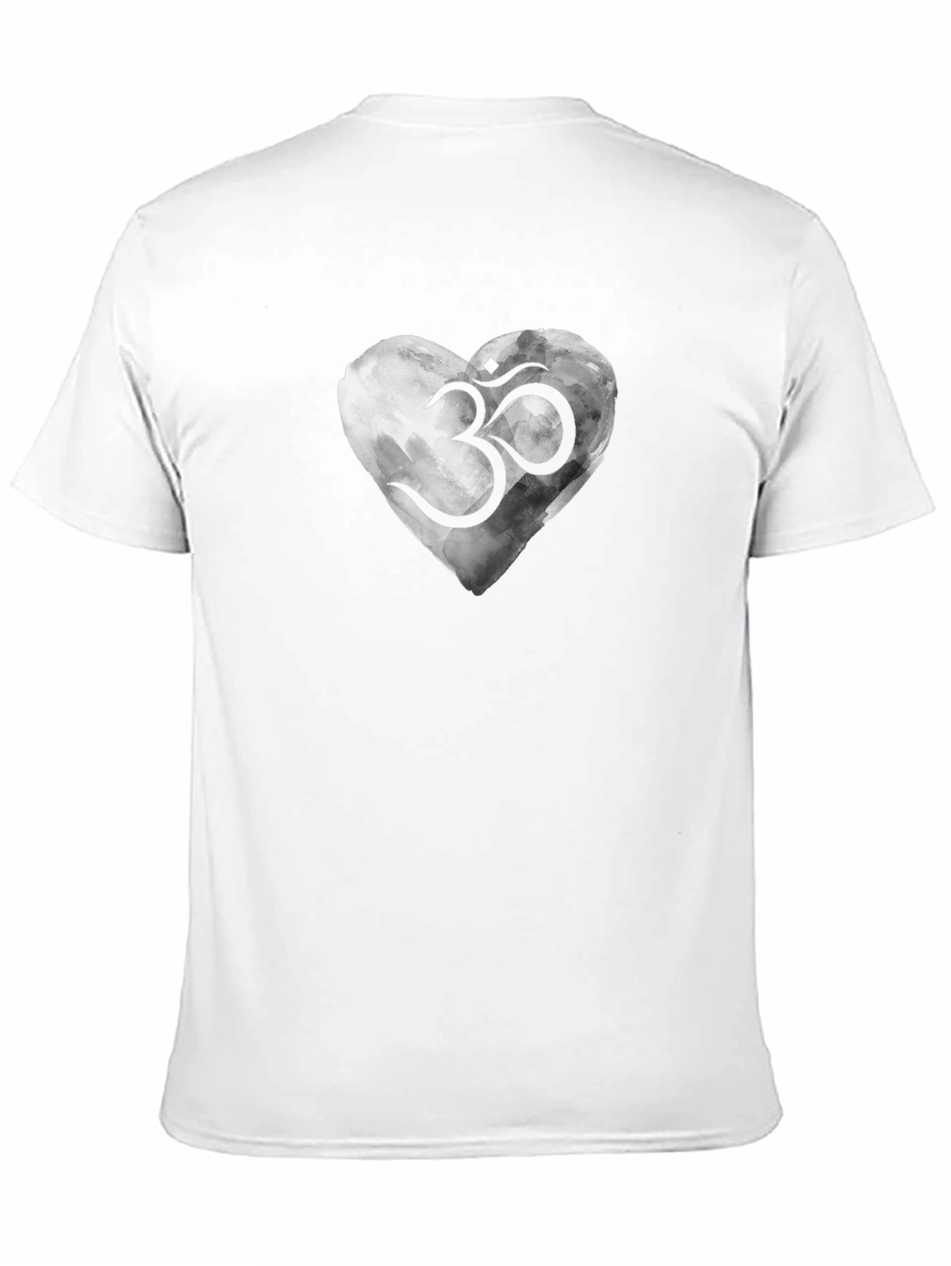 Om Heart Graphic T-Shirt - Black Casual Tee