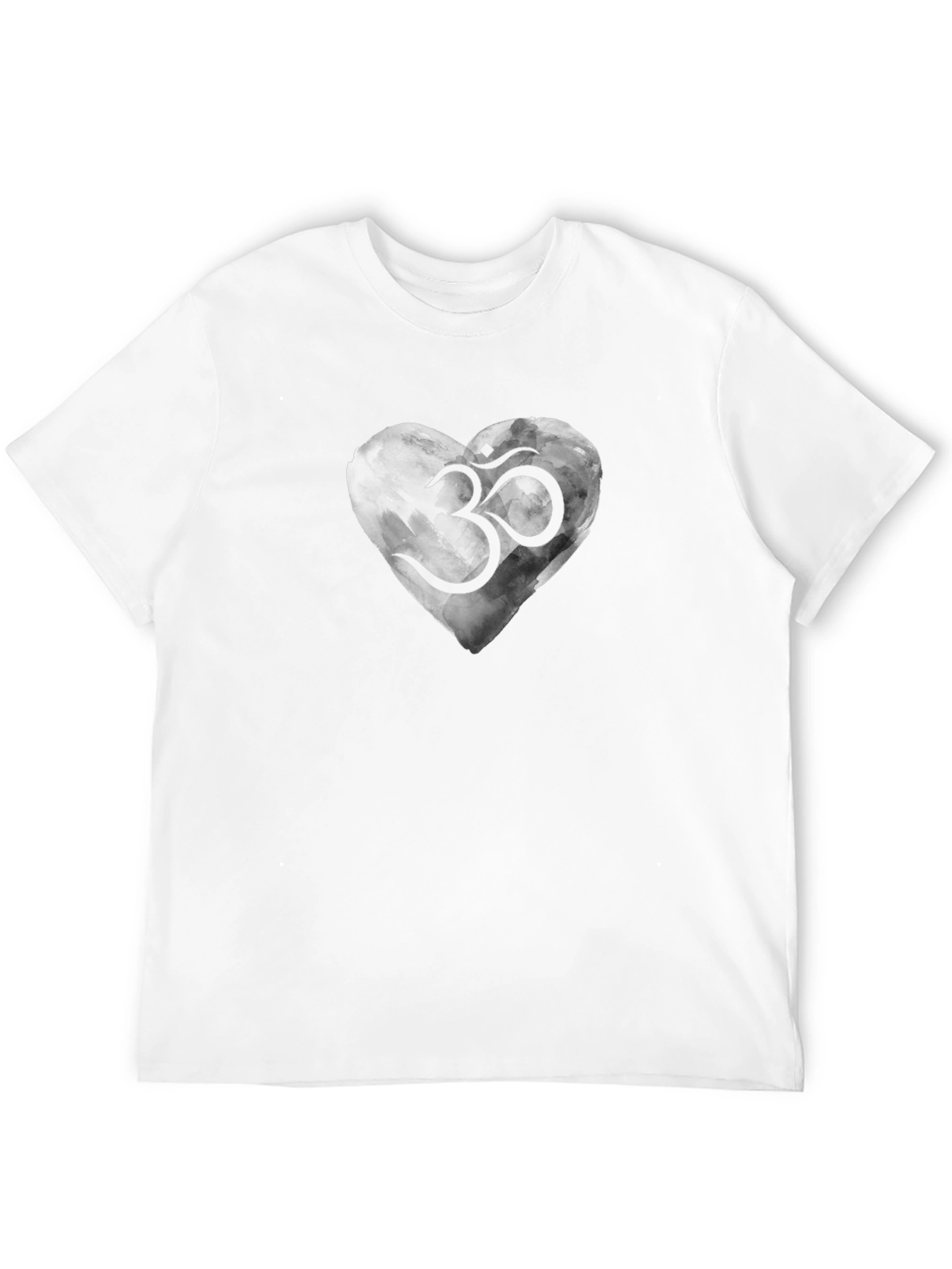 Om Heart Graphic T-Shirt - Black Casual Tee