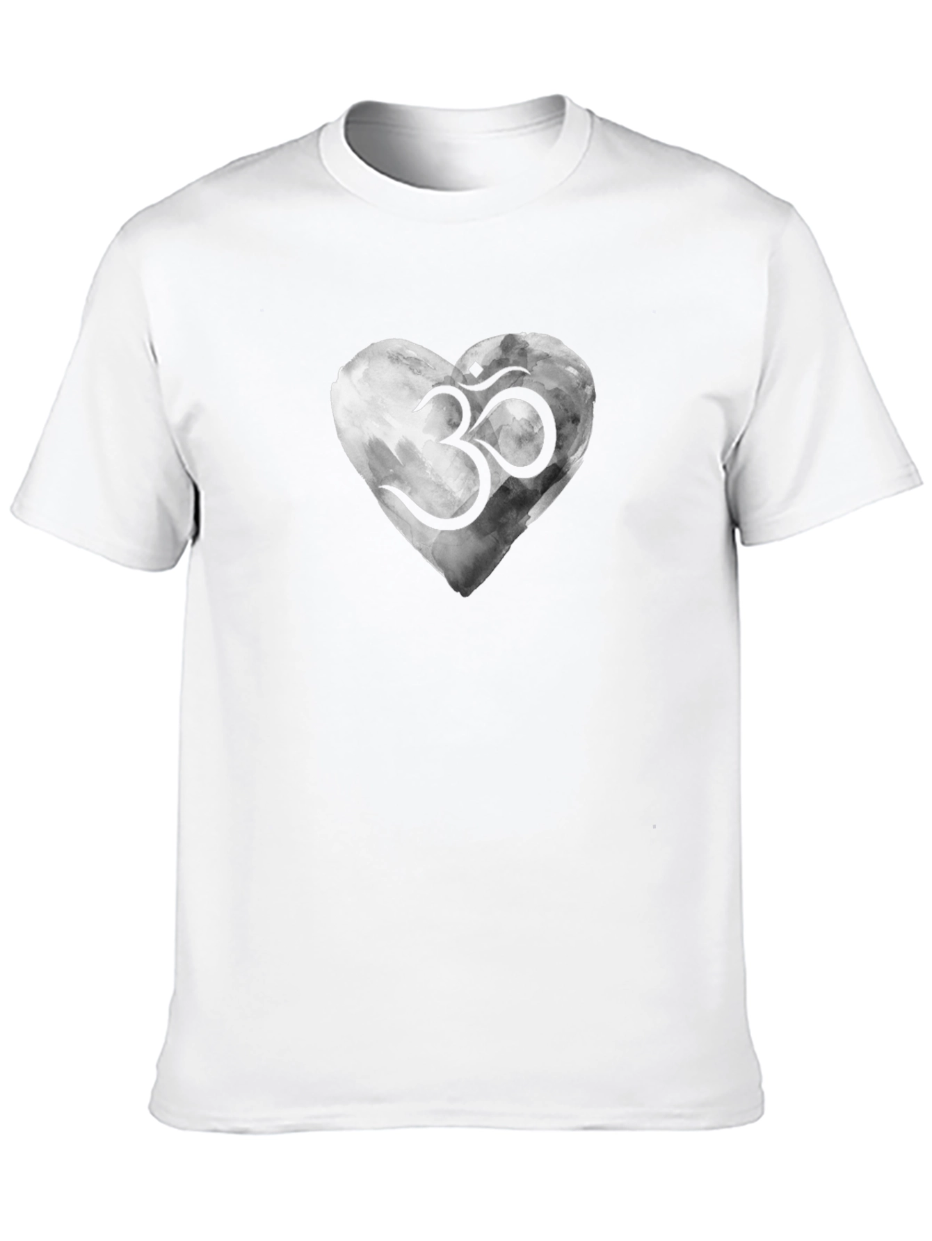 Om Heart Graphic T-Shirt - Black Casual Tee