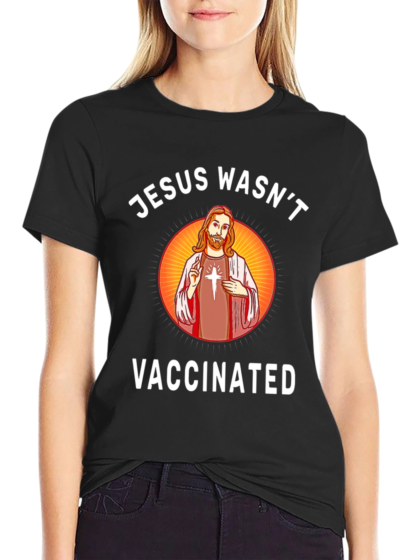 Jesus Wasnt Vaccinated Graphic T-Shirt