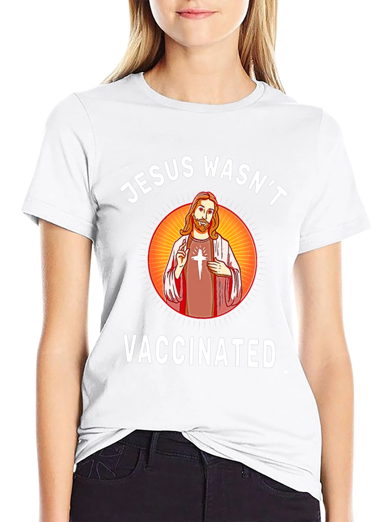 Jesus Wasnt Vaccinated Graphic T-Shirt
