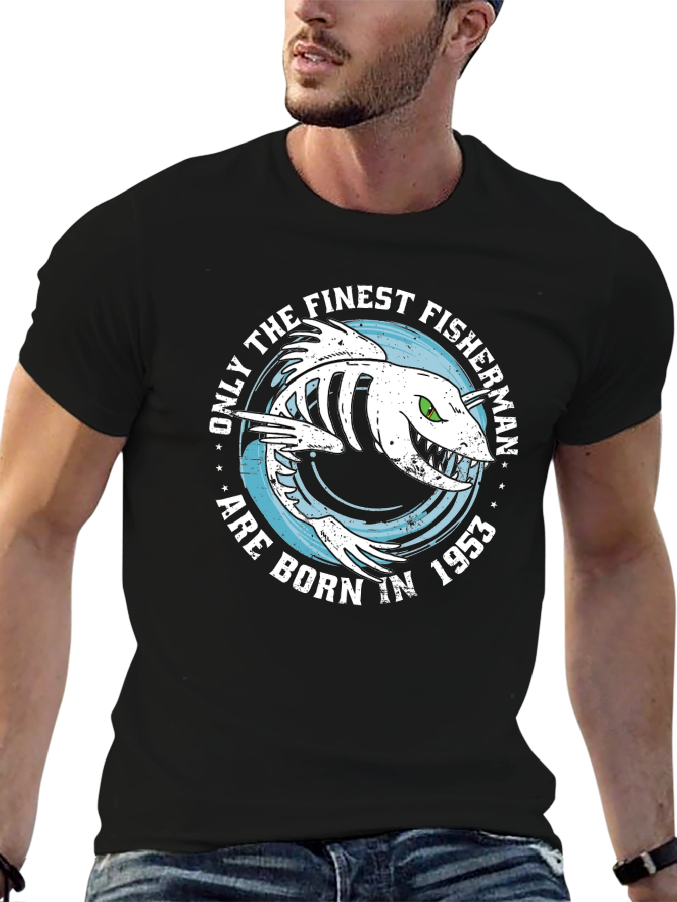 Finest Fisherman Born in 1953 T-Shirt