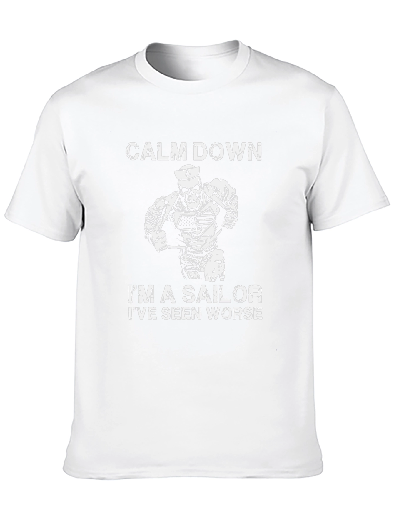 Calm Down Sailor Skeleton Graphic Tee