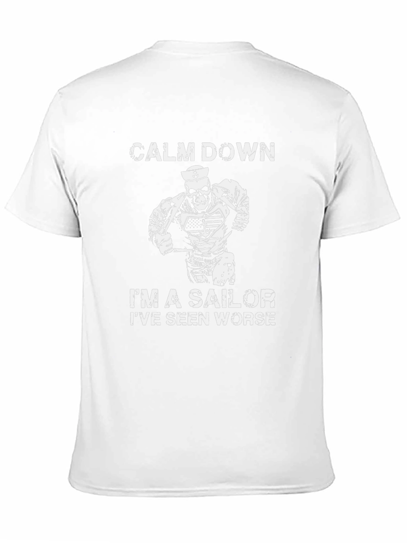 Calm Down Sailor Skeleton Graphic Tee