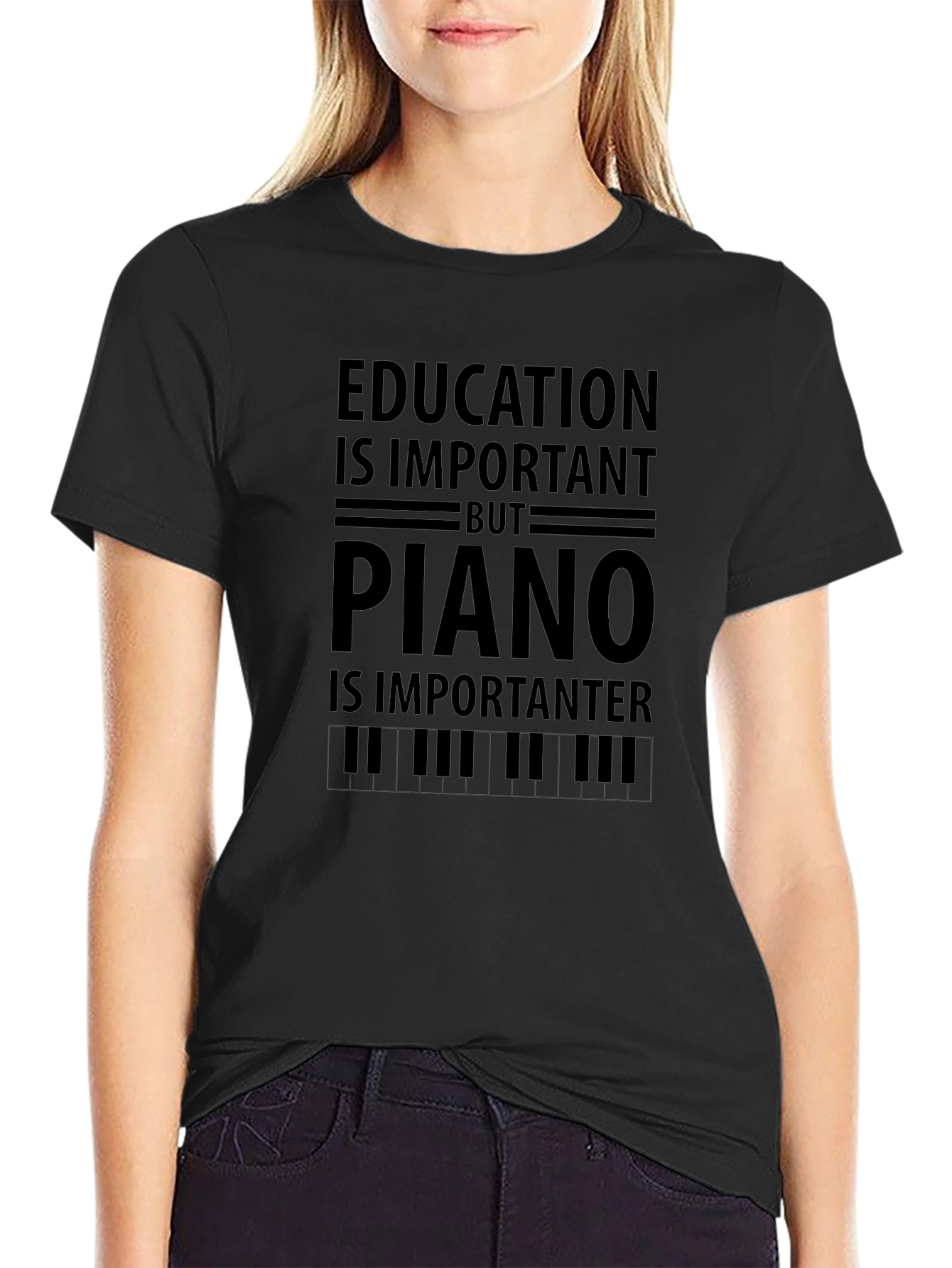 Education is Important Piano T-Shirt