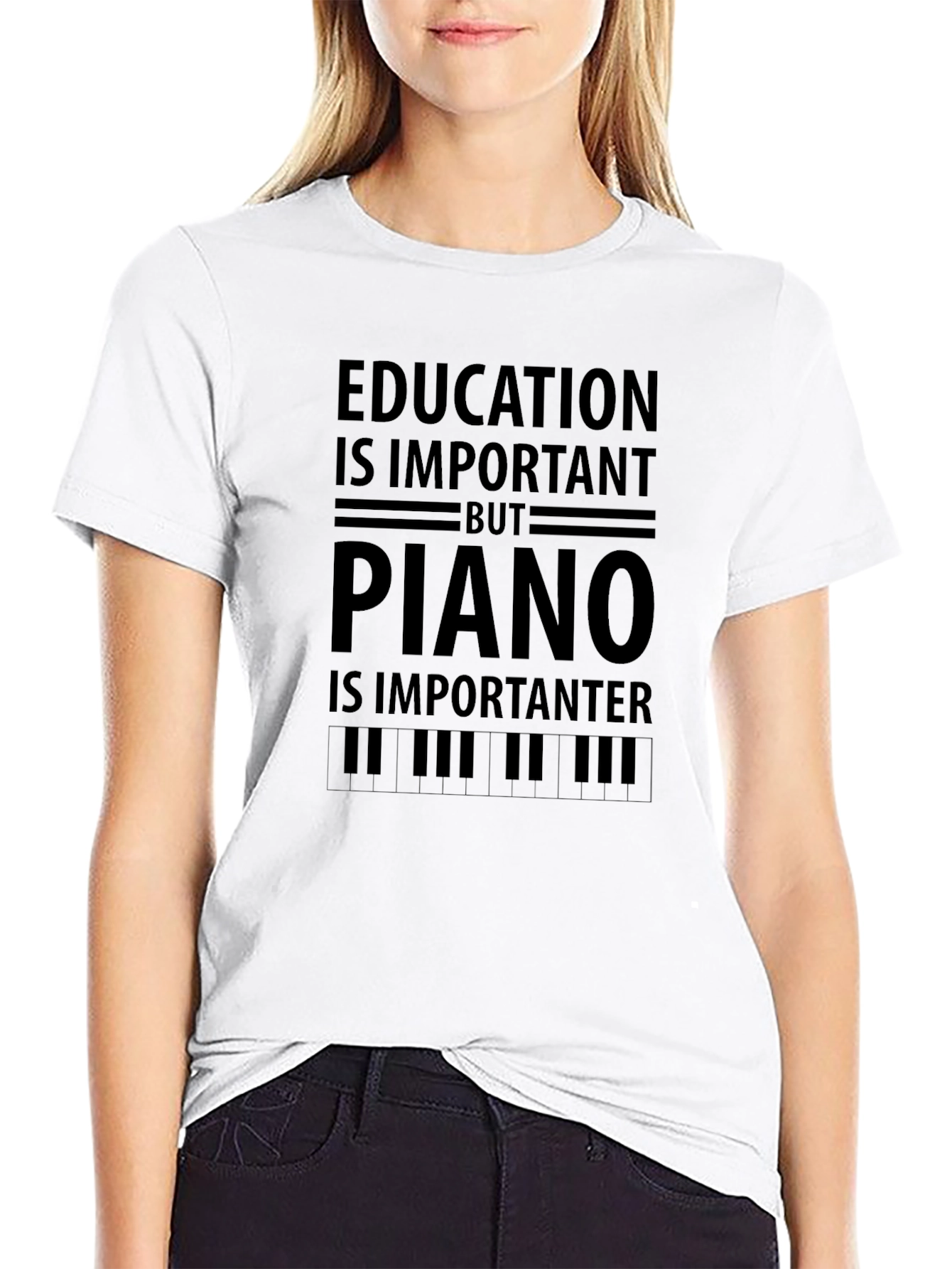 Education is Important Piano T-Shirt