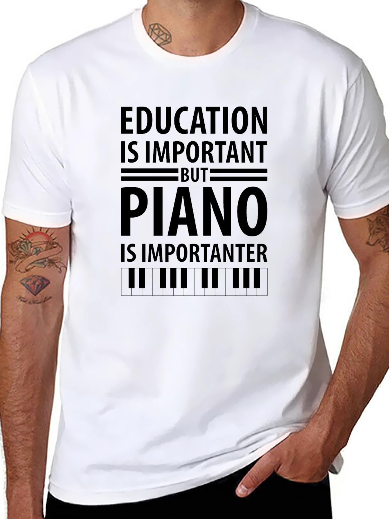Education is Important Piano T-Shirt