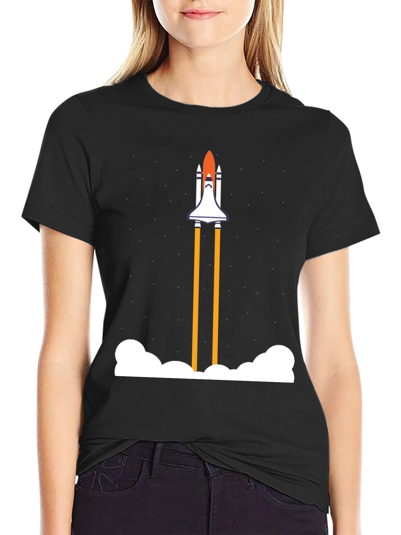 Rocket Launch Graphic Tee - Space Shuttle Shirt