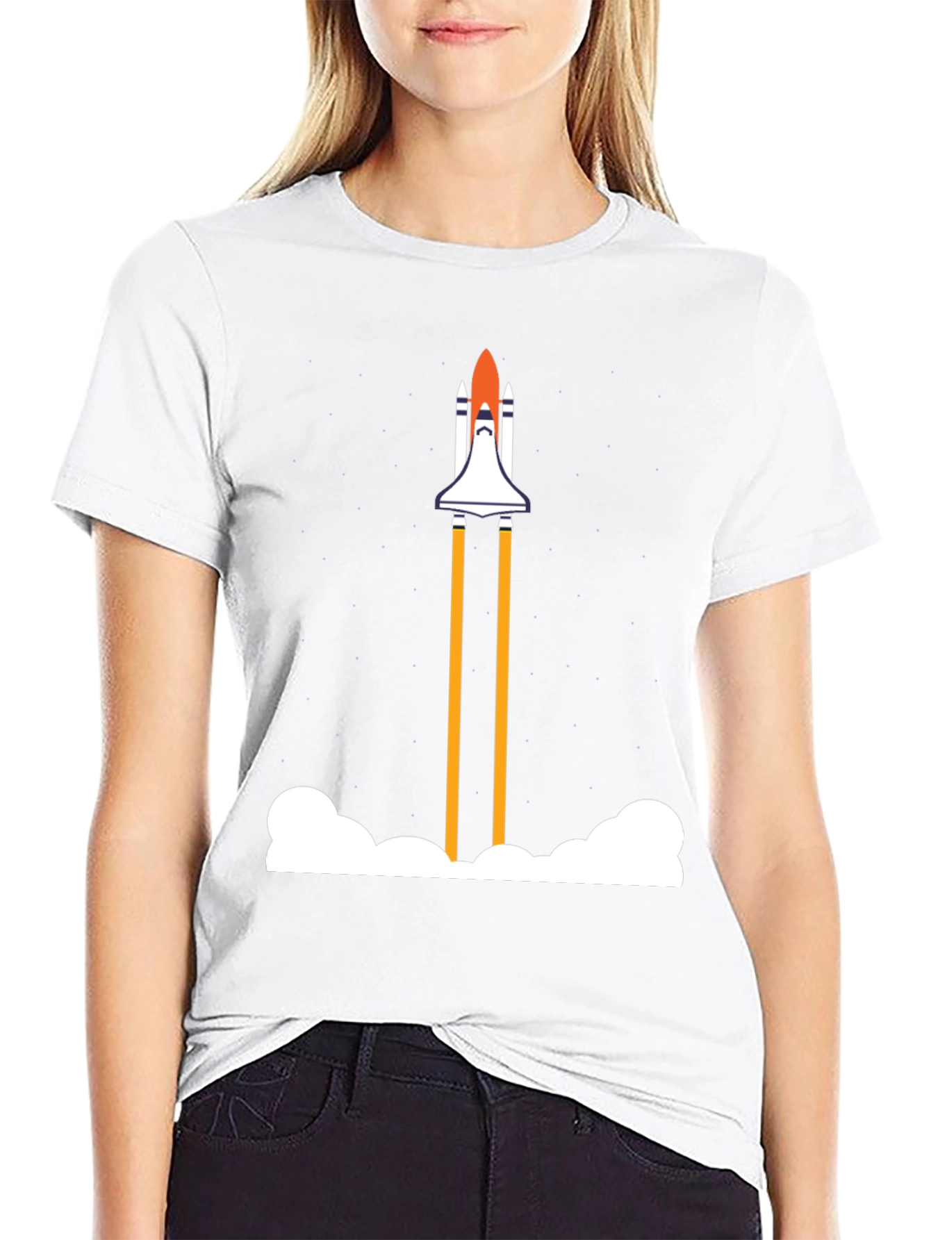 Rocket Launch Graphic Tee - Space Shuttle Shirt