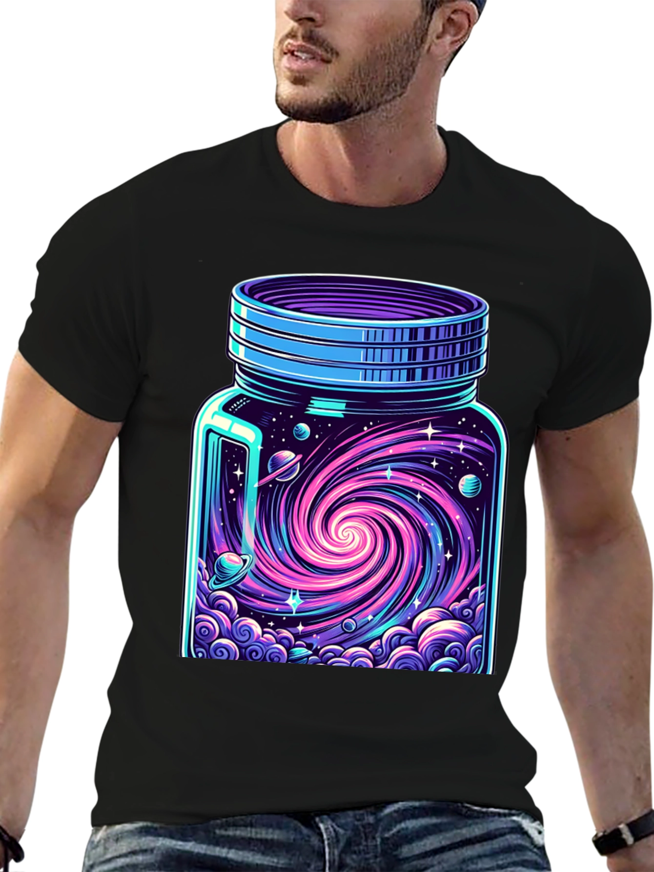 Galaxy in a Jar Graphic Tee - Black