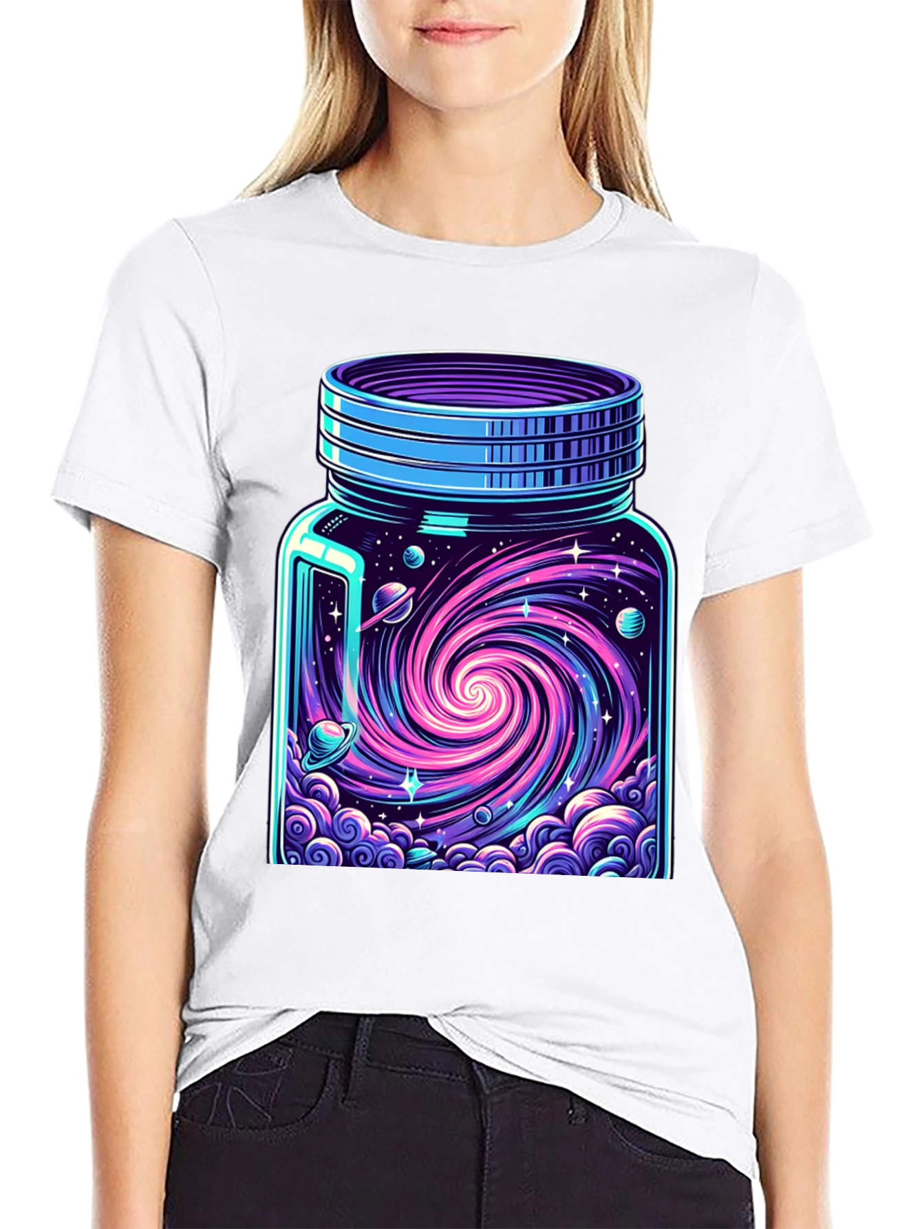 Galaxy in a Jar Graphic Tee - Black