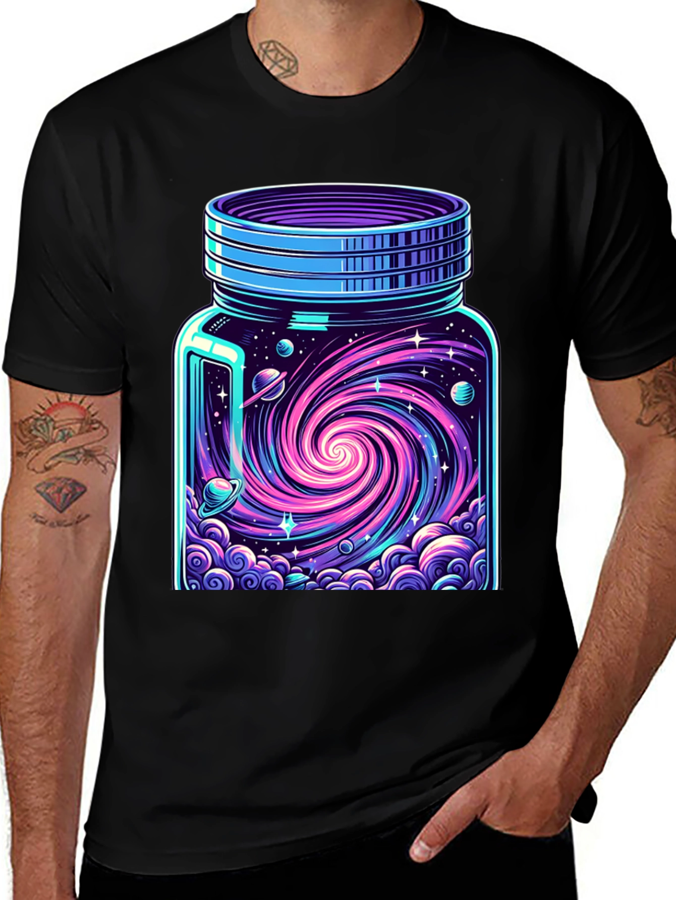 Galaxy in a Jar Graphic Tee - Black