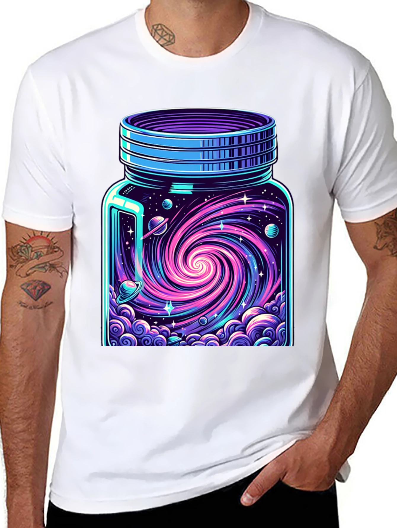 Galaxy in a Jar Graphic Tee - Black