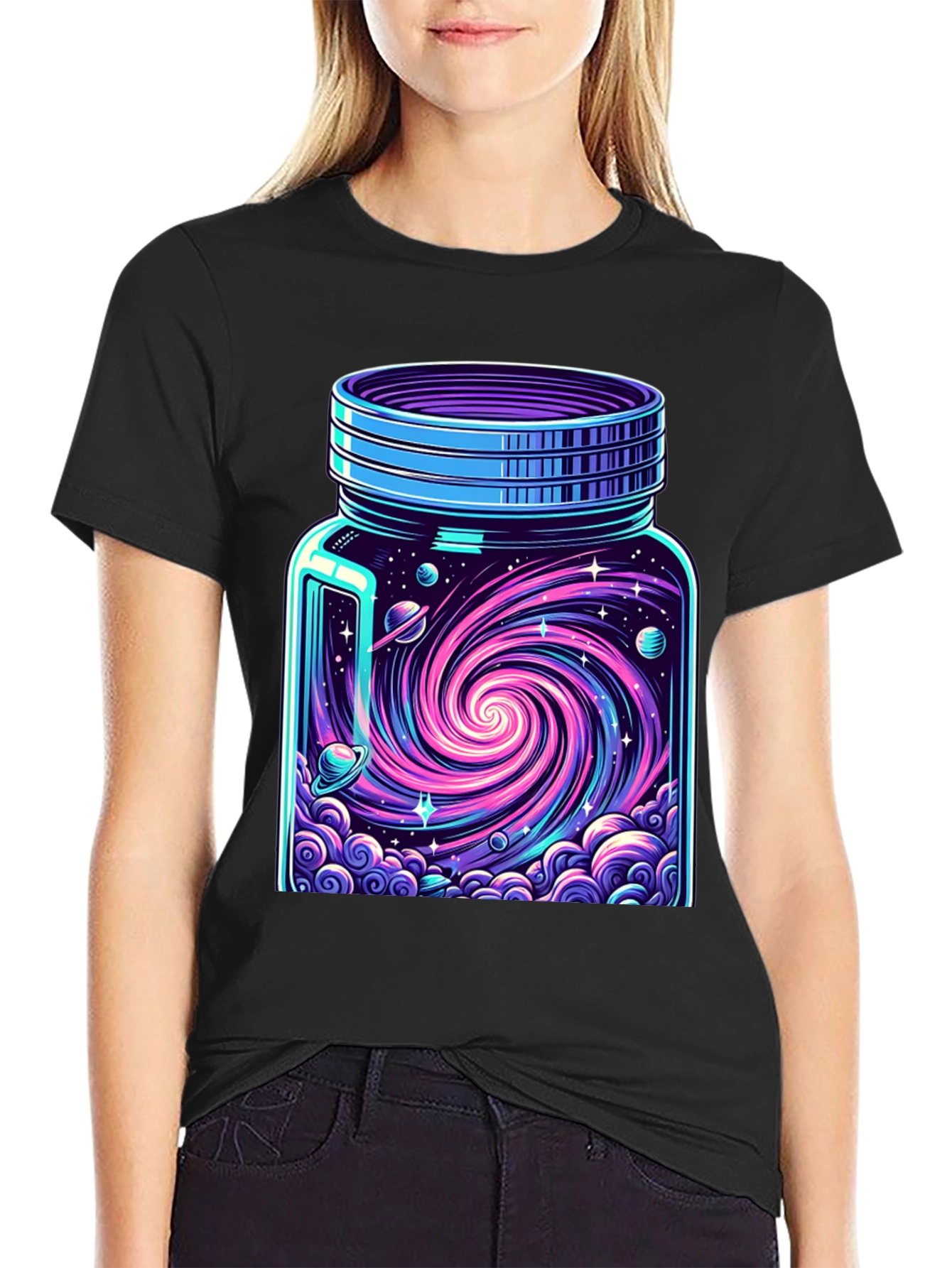 Galaxy in a Jar Graphic Tee - Black
