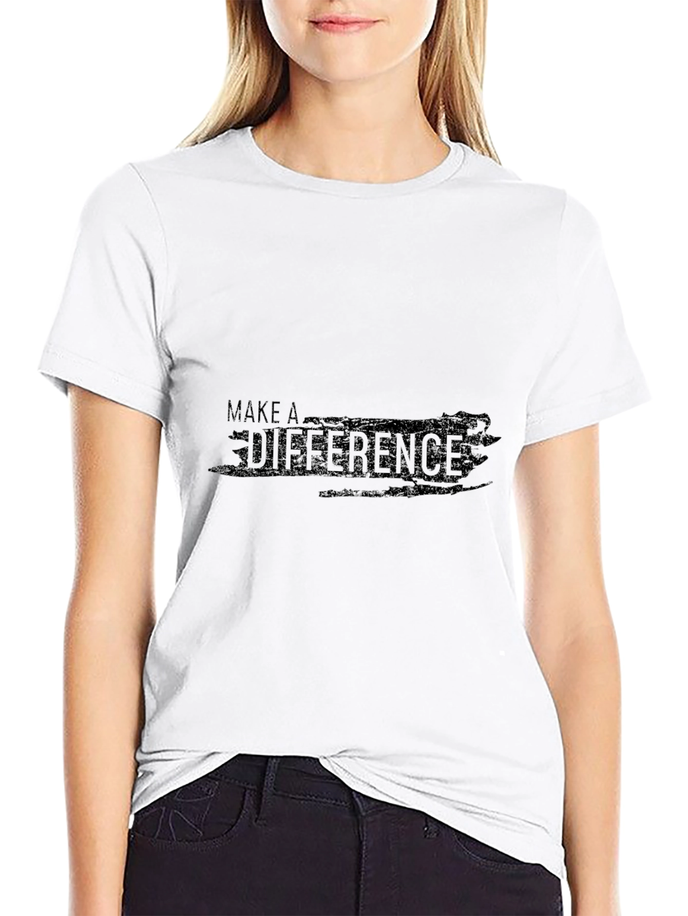 Make A Difference Black Graphic Tee