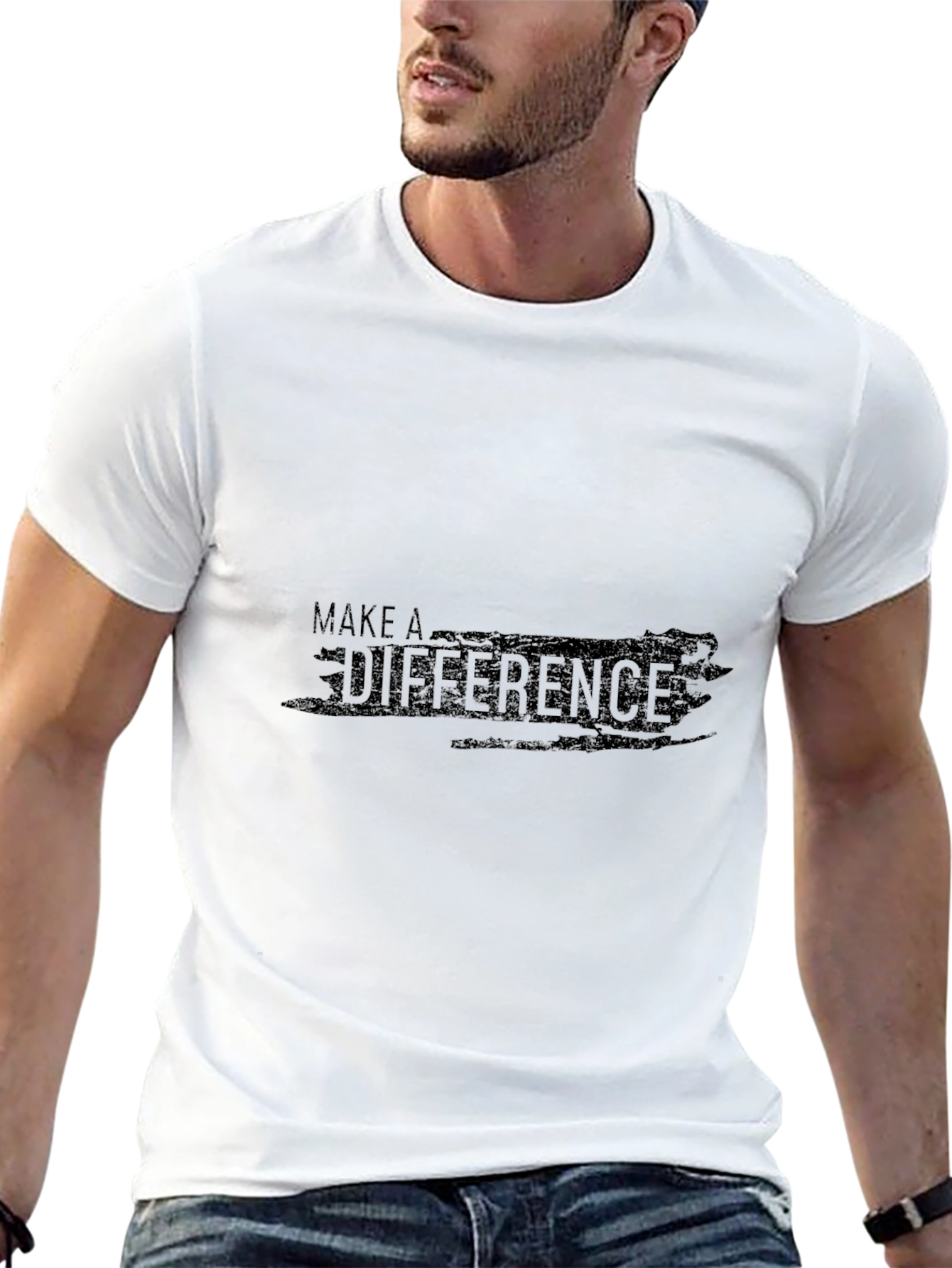 Make A Difference Black Graphic Tee