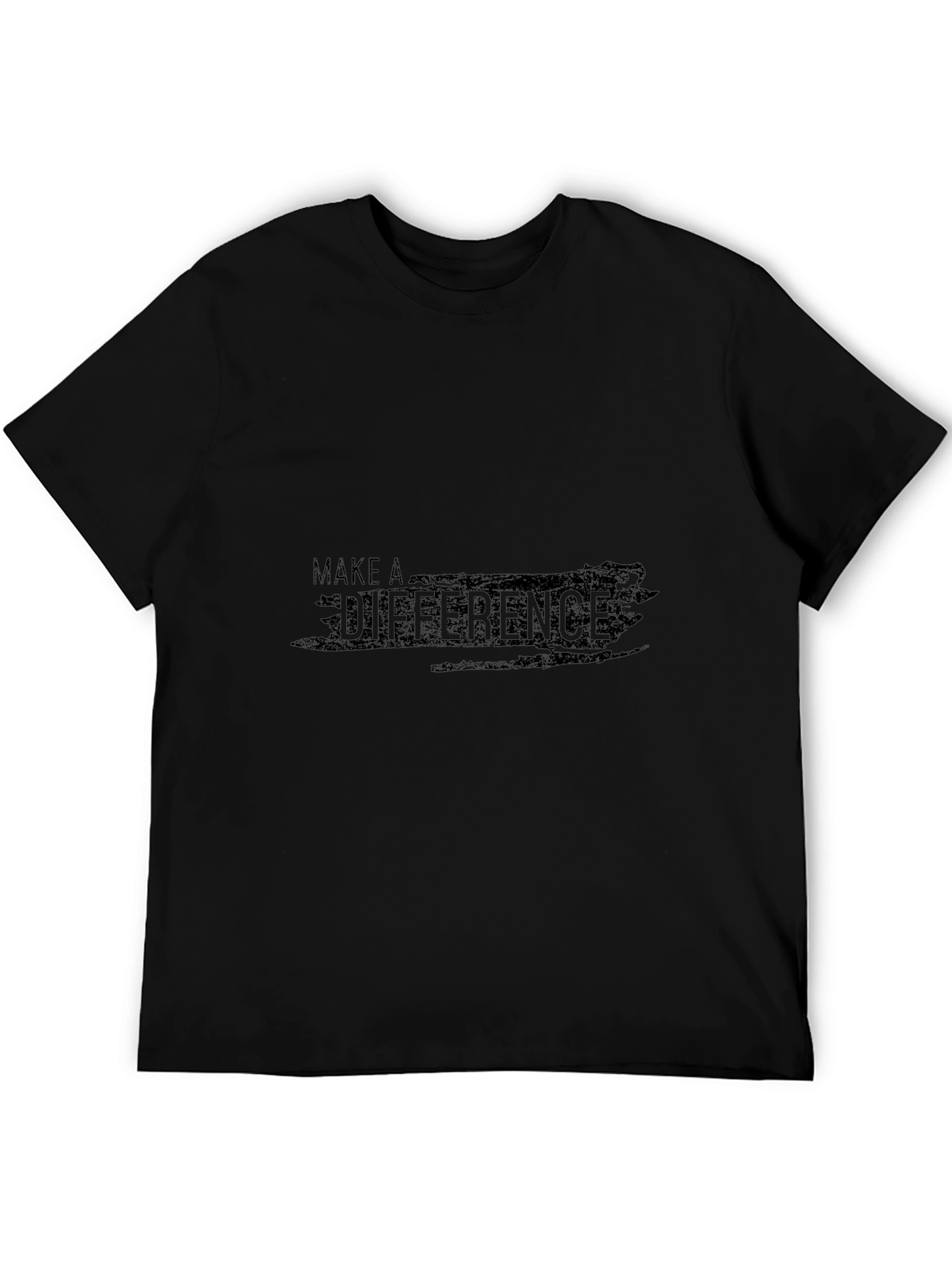 Make A Difference Black Graphic Tee