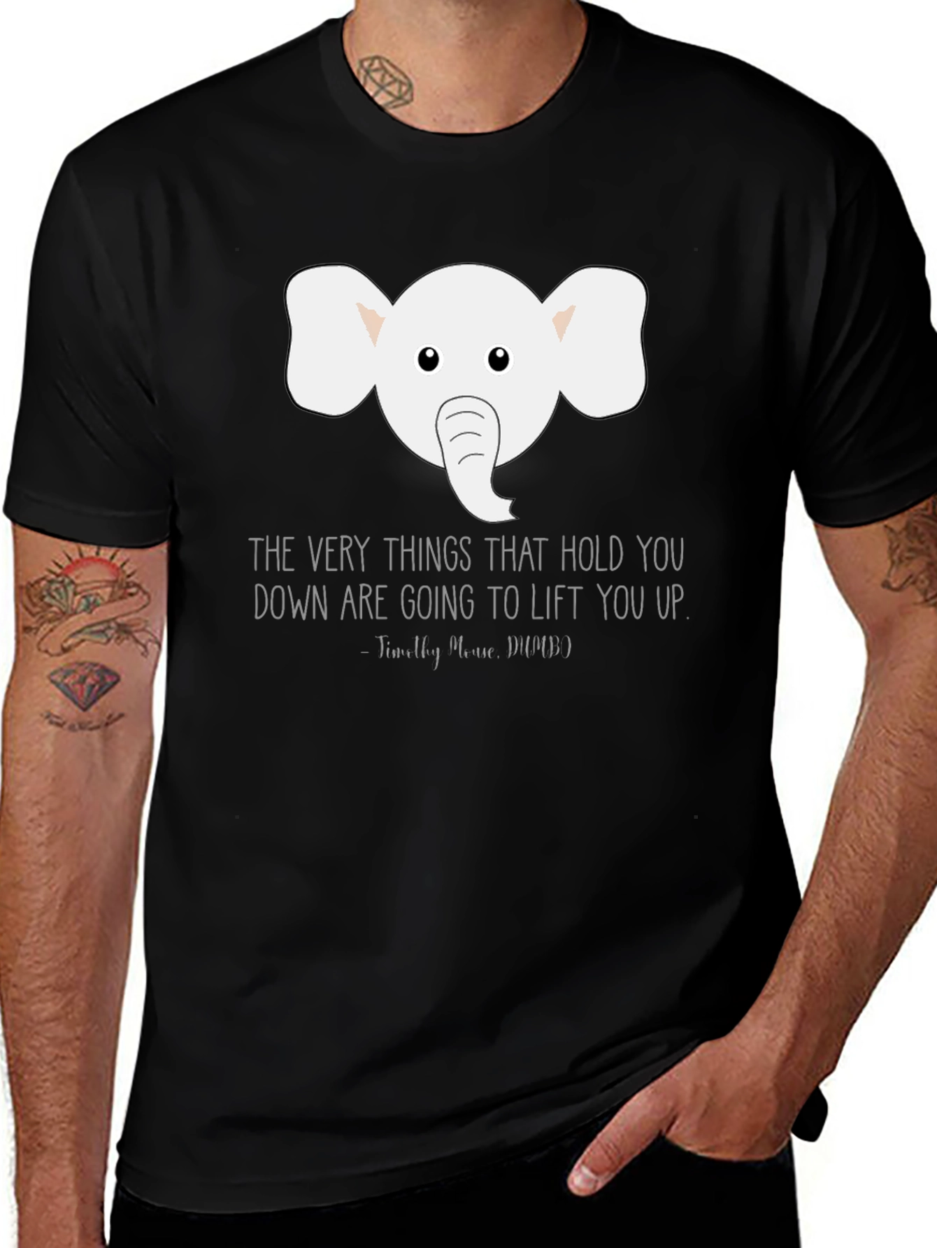 Elephant Inspirational Quote Graphic Tee